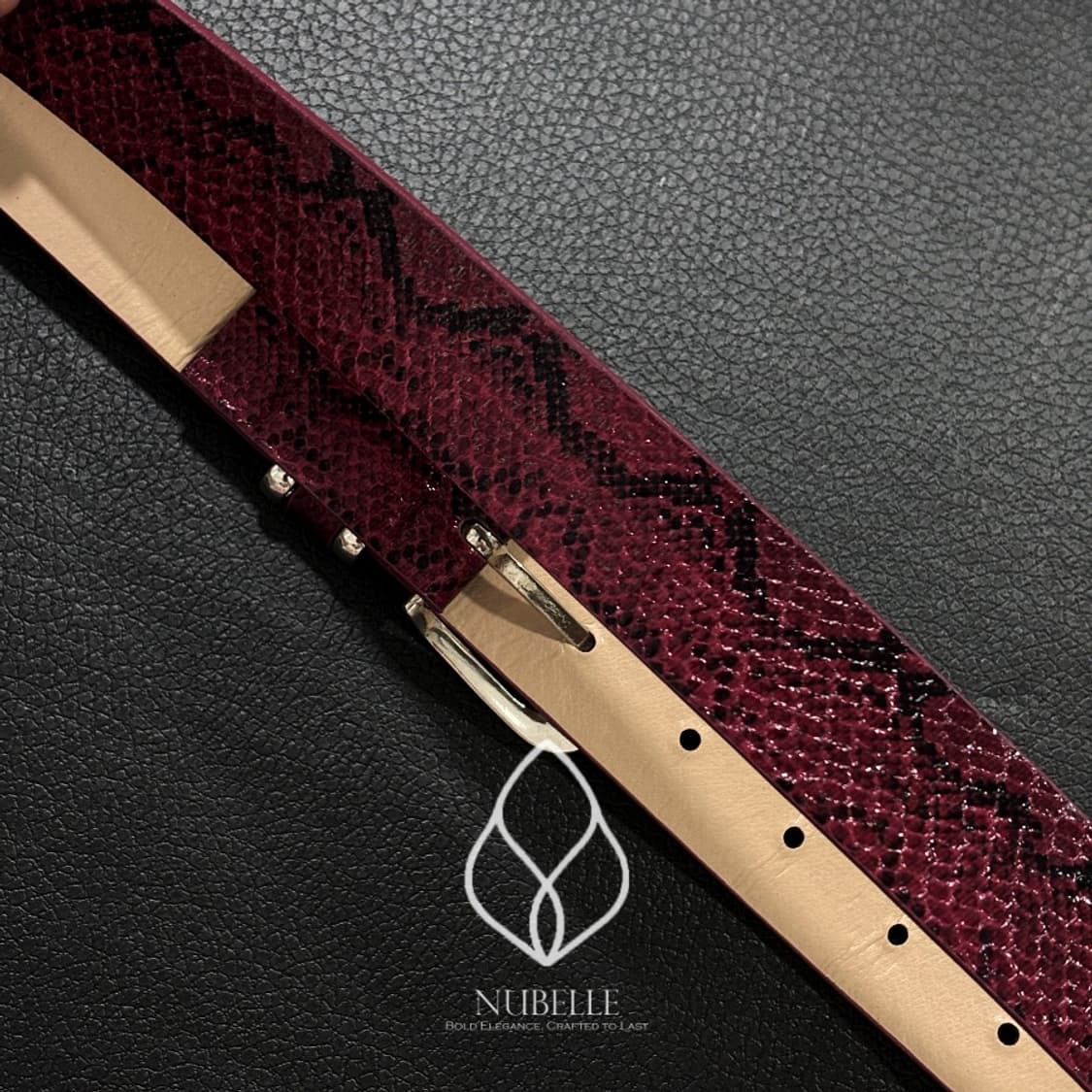 🌗 Python snake belt / 뱀피 스네이크 가죽 벨트 상품이미지7