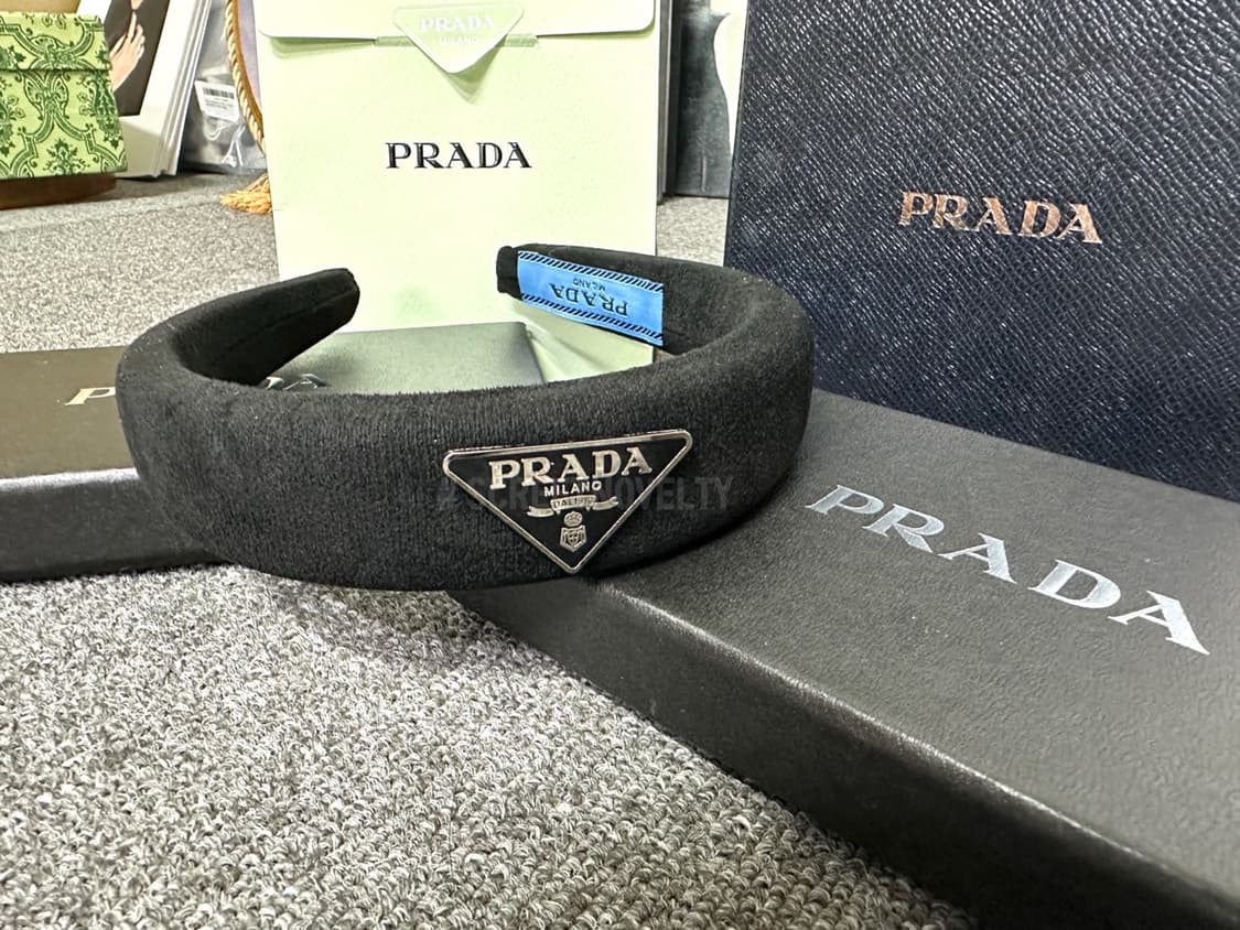 프라다 헤어밴드 블랙 상품이미지5