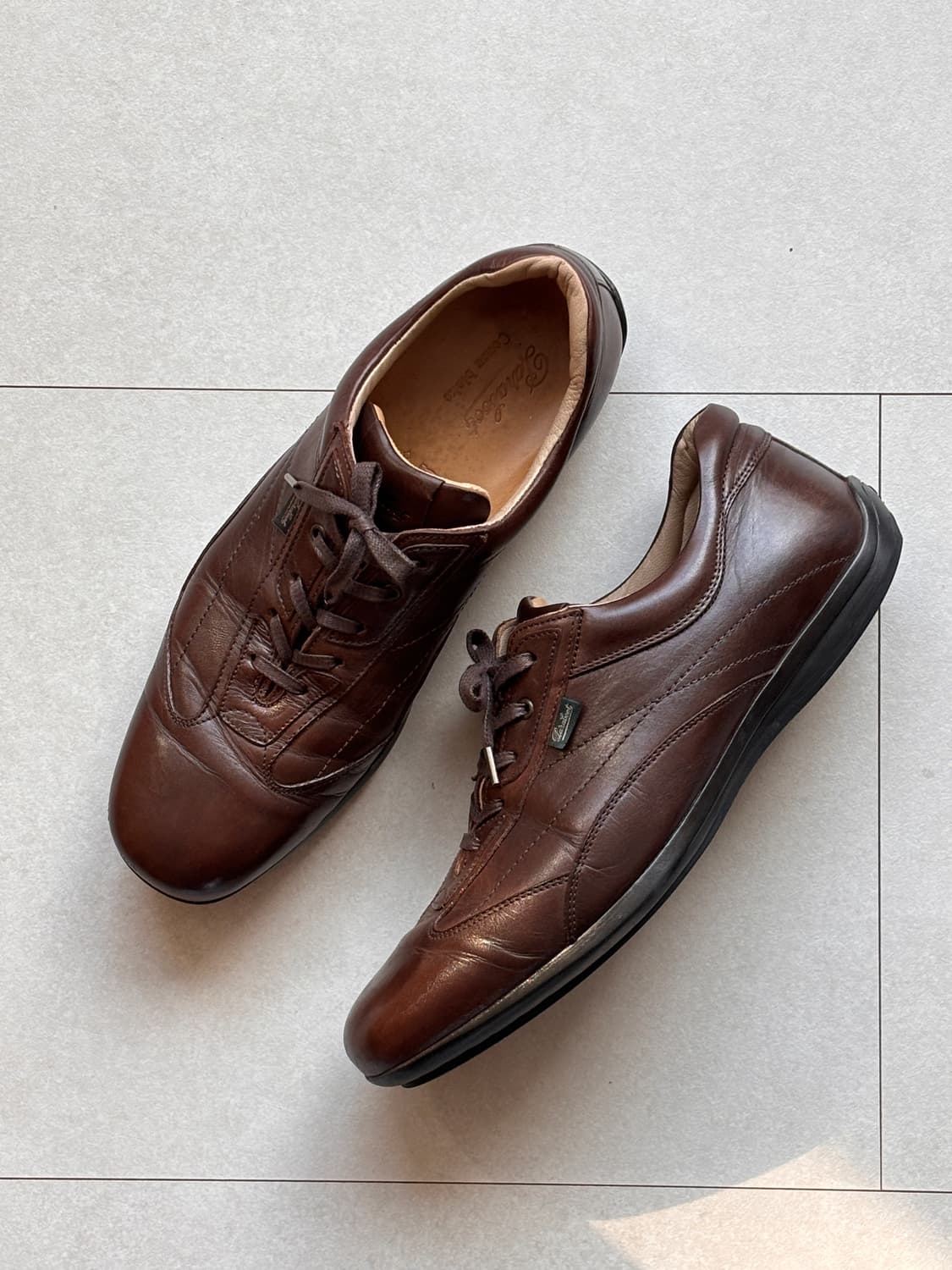 파라부트 UK9 브라운 레더 스니커 - 아메리카컵 무드, 독일군 한 스푼 상품이미지9