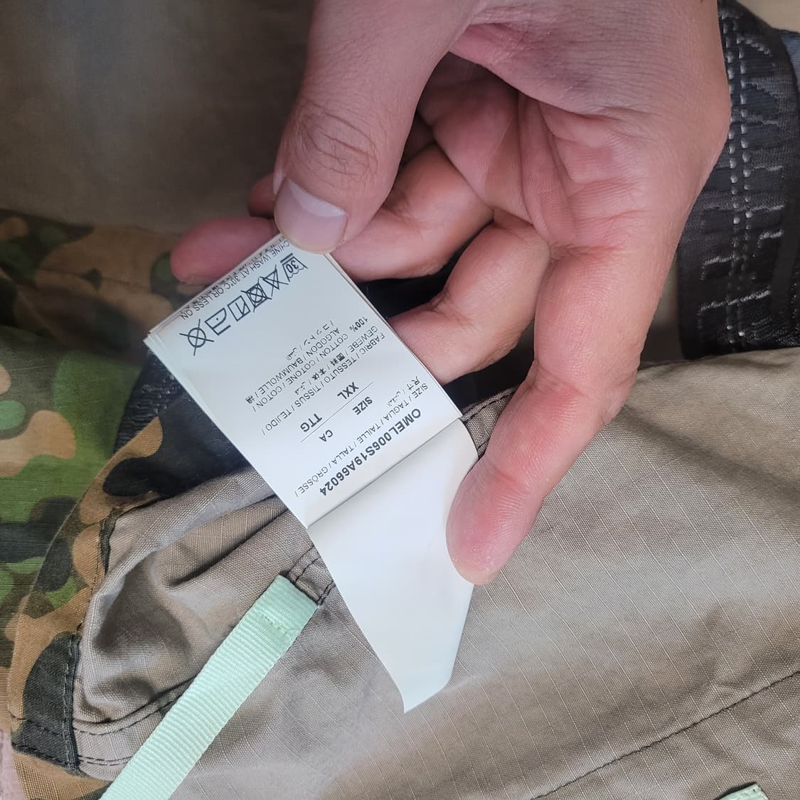 오프화이트 ape 카모 자켓 XXL 상품이미지6