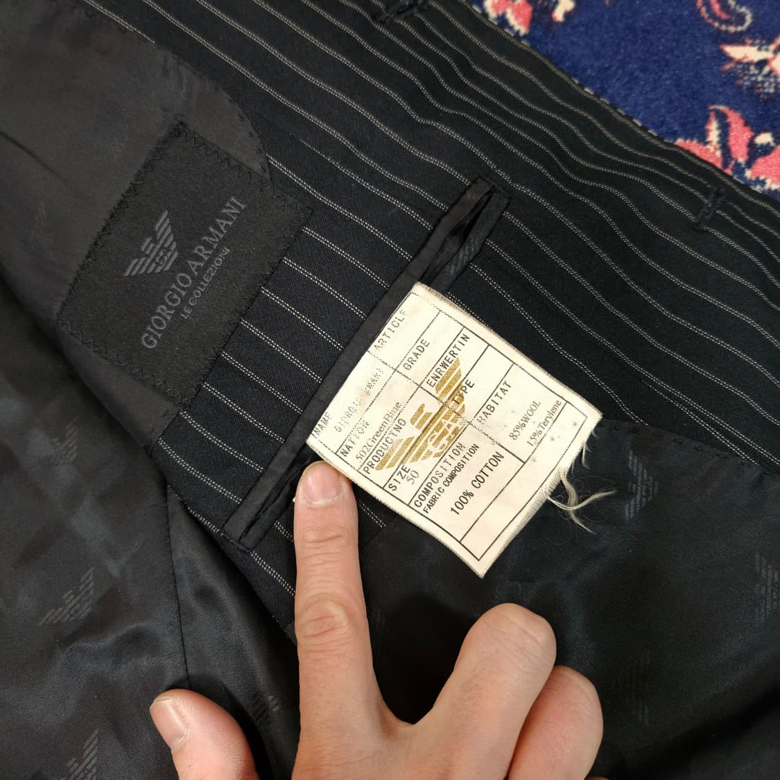 빈티지-조르지오 아르마니 빈티지 파워숄더 3버튼 블레이저 상품이미지8