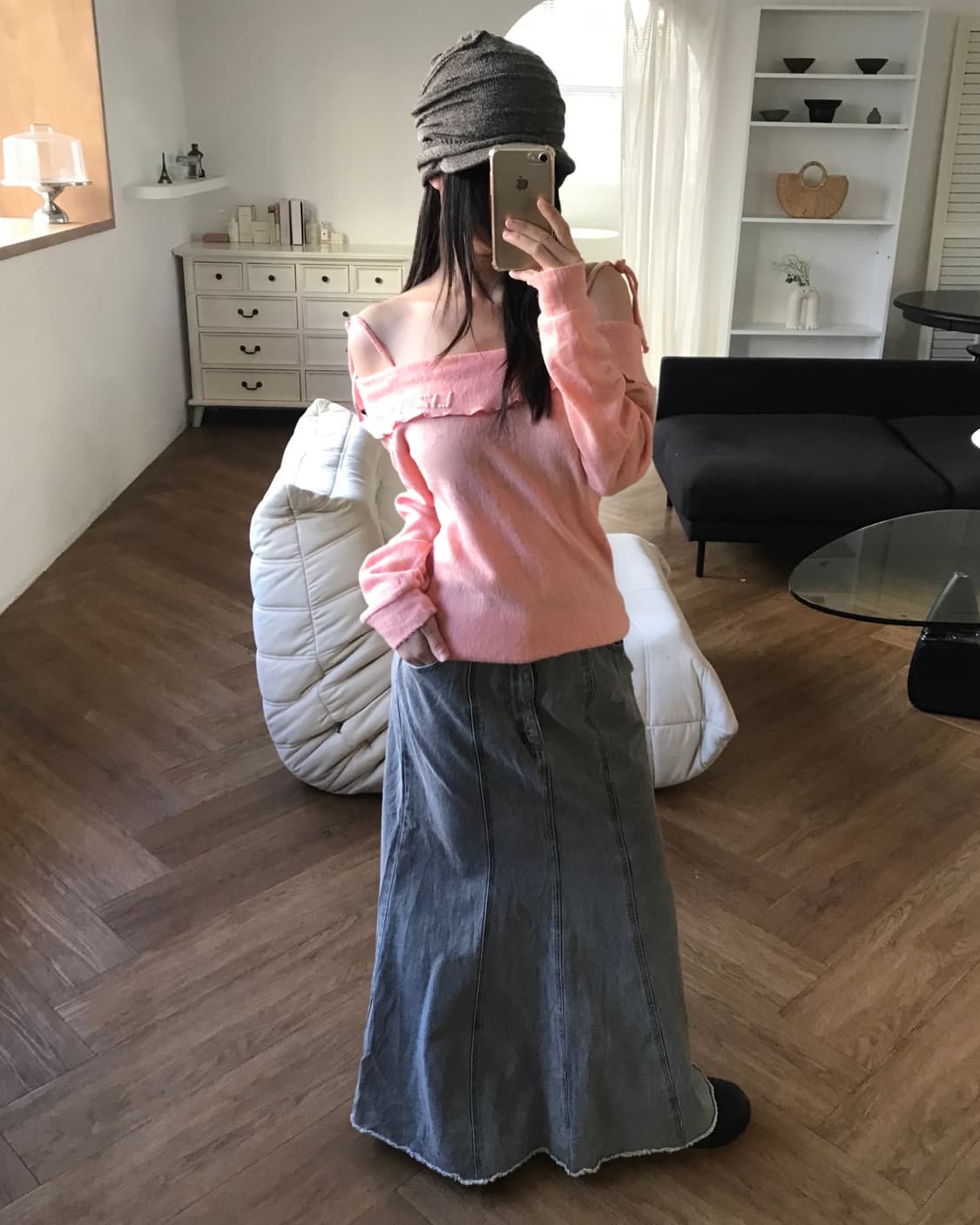 vintage Liz lisa off-shoulder knit 상품이미지5