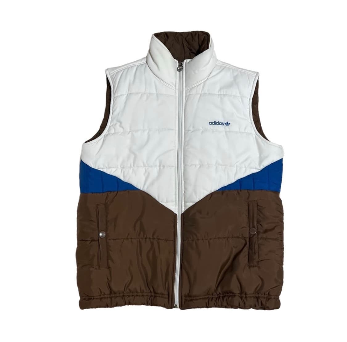 아디다스 브라운 화이트 퀄팅 양면조끼 상품이미지4