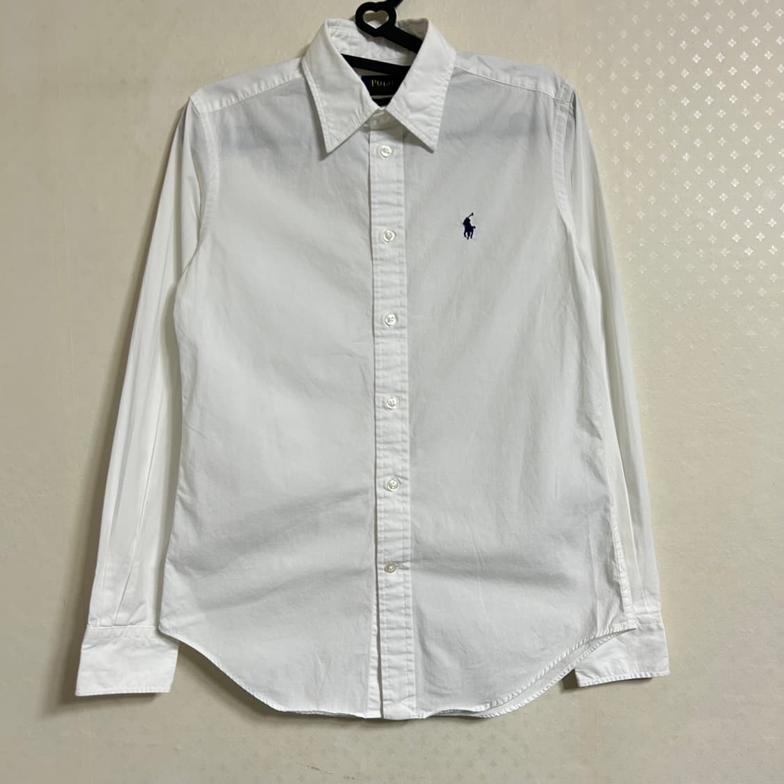 폴로 랄프로렌 신형 솔리드 셔츠 화이트 XS  상품이미지4
