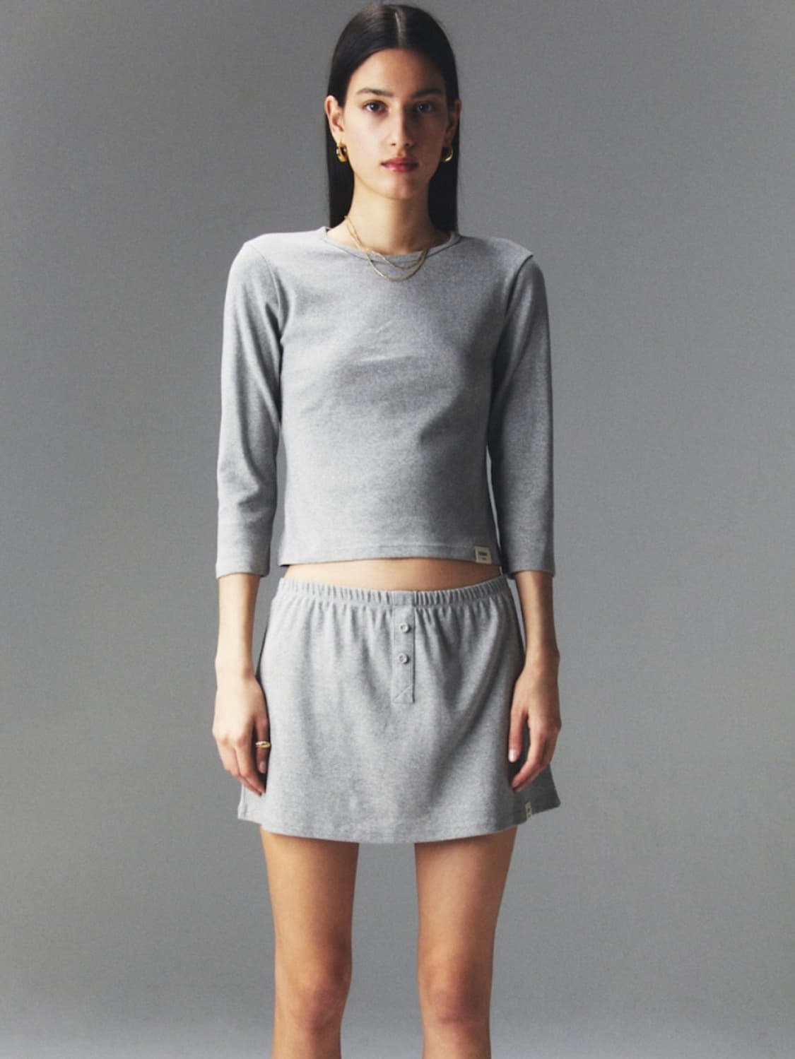 글로니 3/4 G classic tee 그레이 상품이미지1