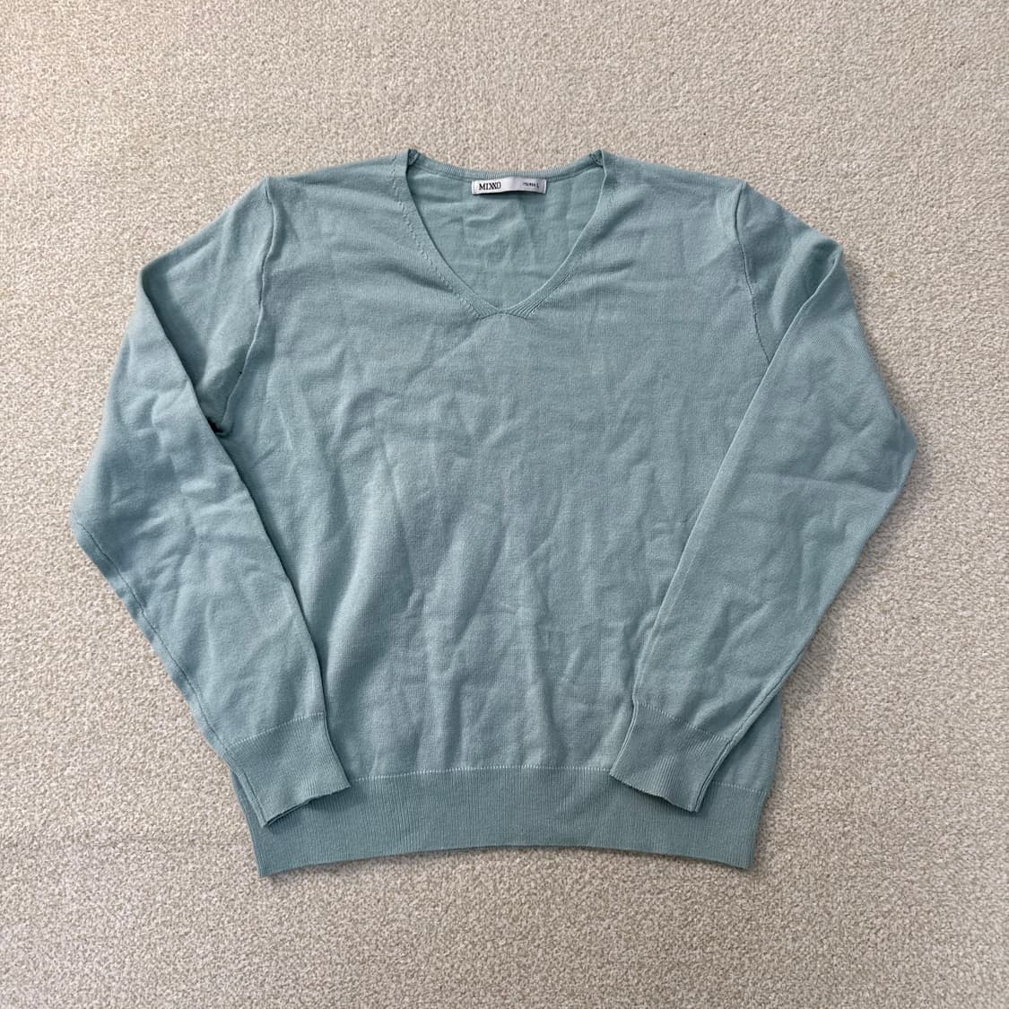 L 미쏘 브이넥 홀가먼터 니트 0210T 상품이미지1