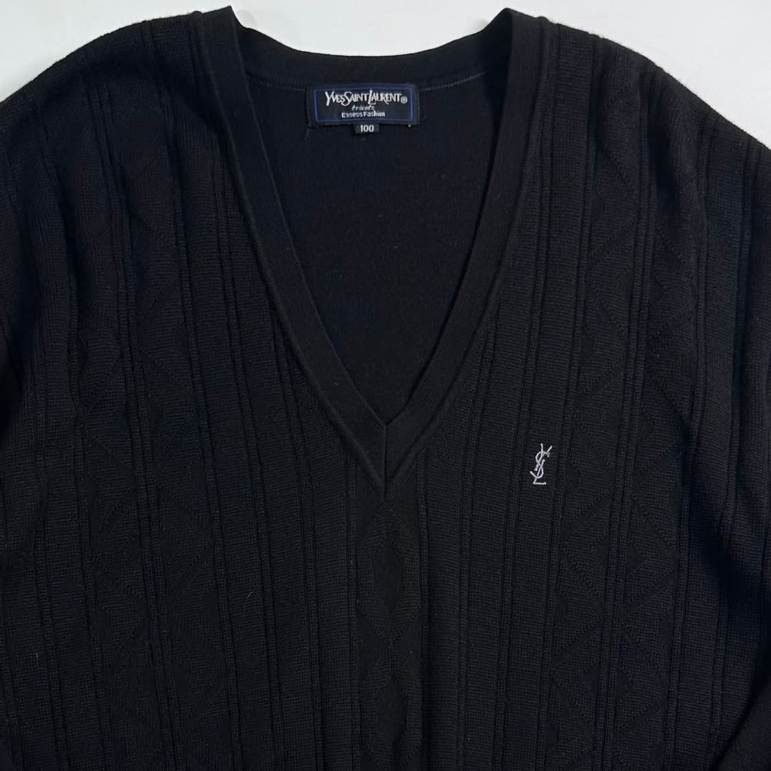 90s 입생로랑 블랙 니트 상품이미지2