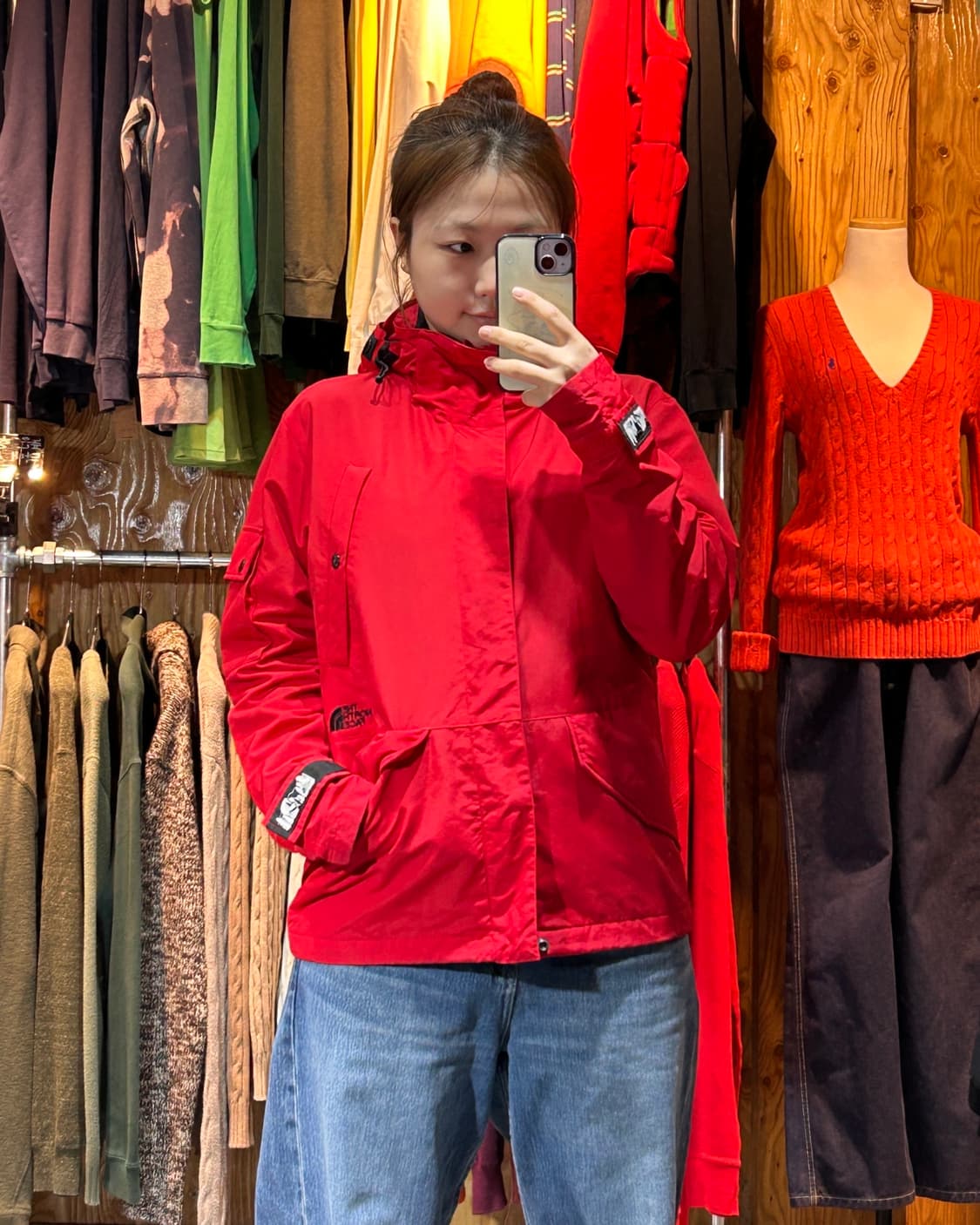 S 노스페이스 고어텍스 화이트라벨 레드 마운틴 나일론 자켓 상품이미지1