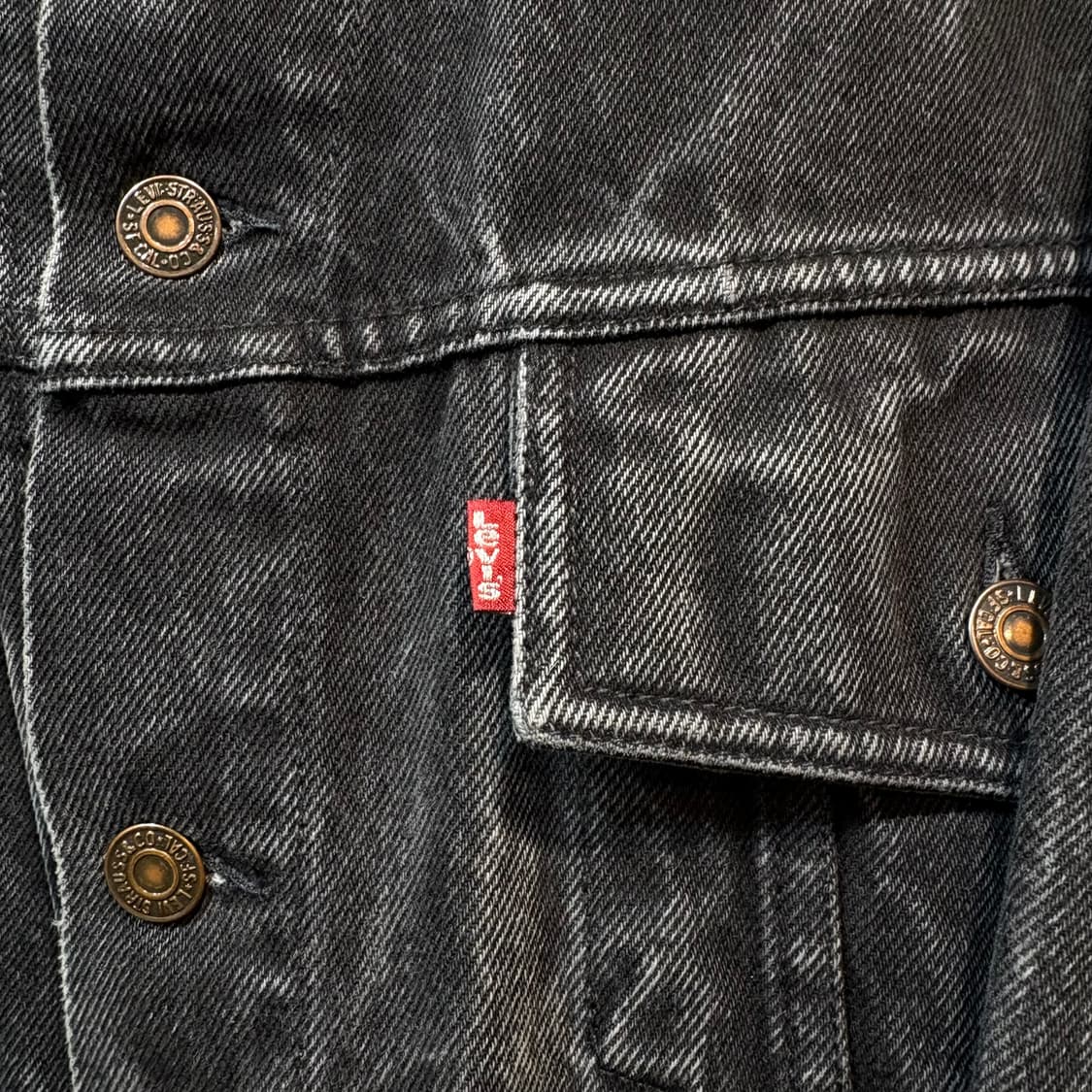 [XL] LEVI's 리바이스 90‘s 빈티지 흑청 데님 자켓 상품이미지3