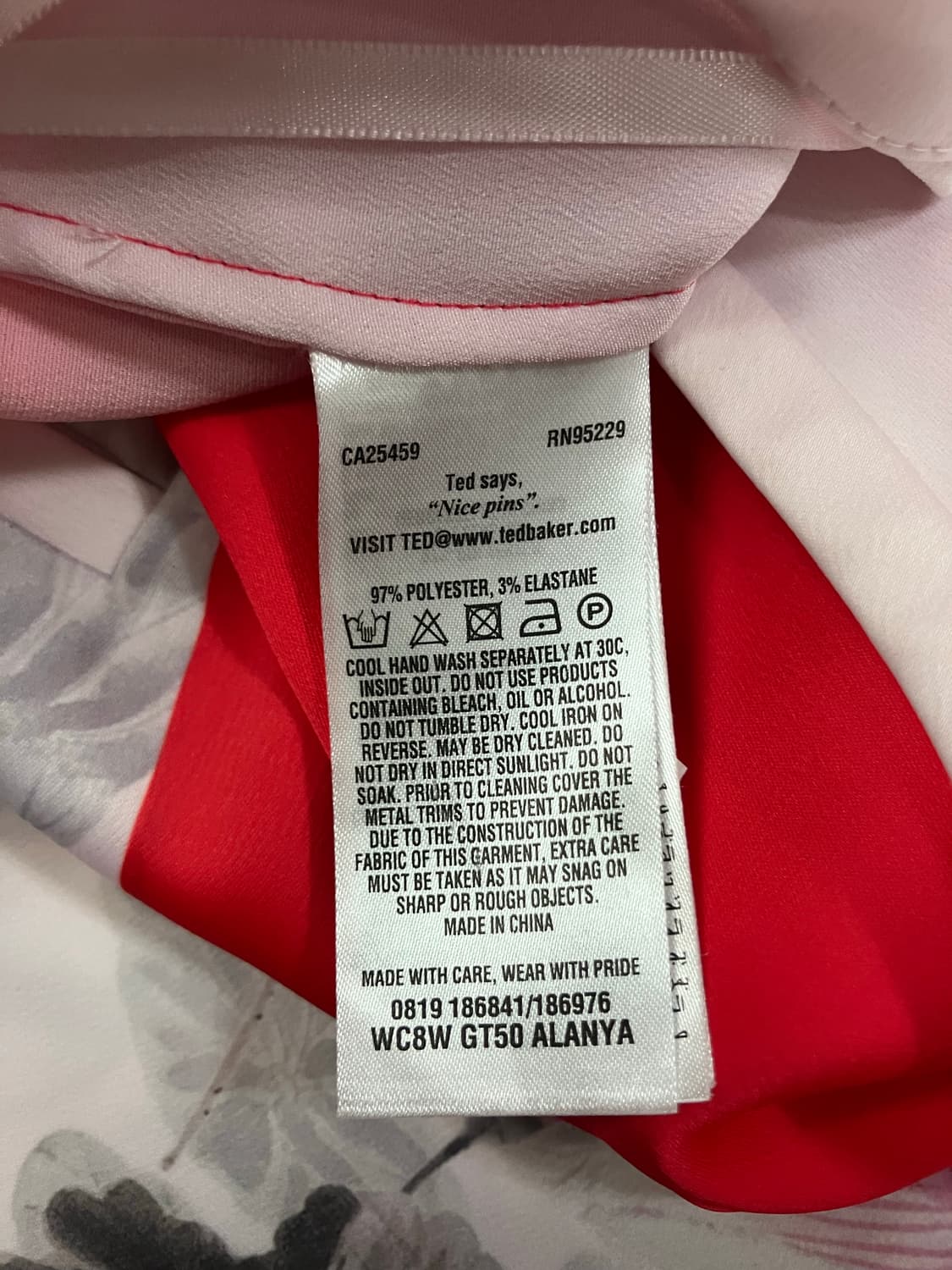 테드 베이커 실크 프린팅 팬츠 XS 상품이미지6