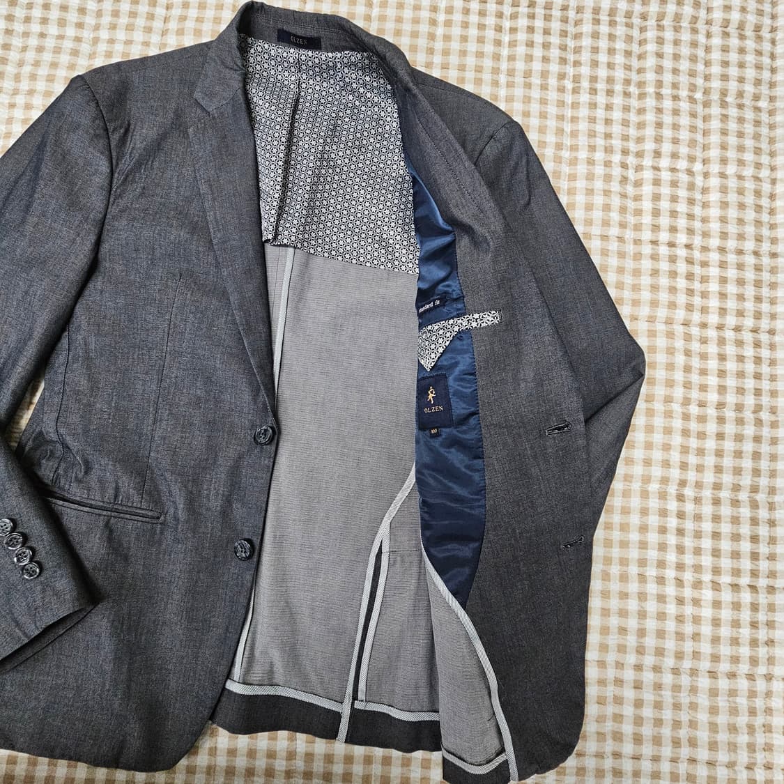 올젠 린넨 간절기 블레이저 자켓 남자100 상품이미지6