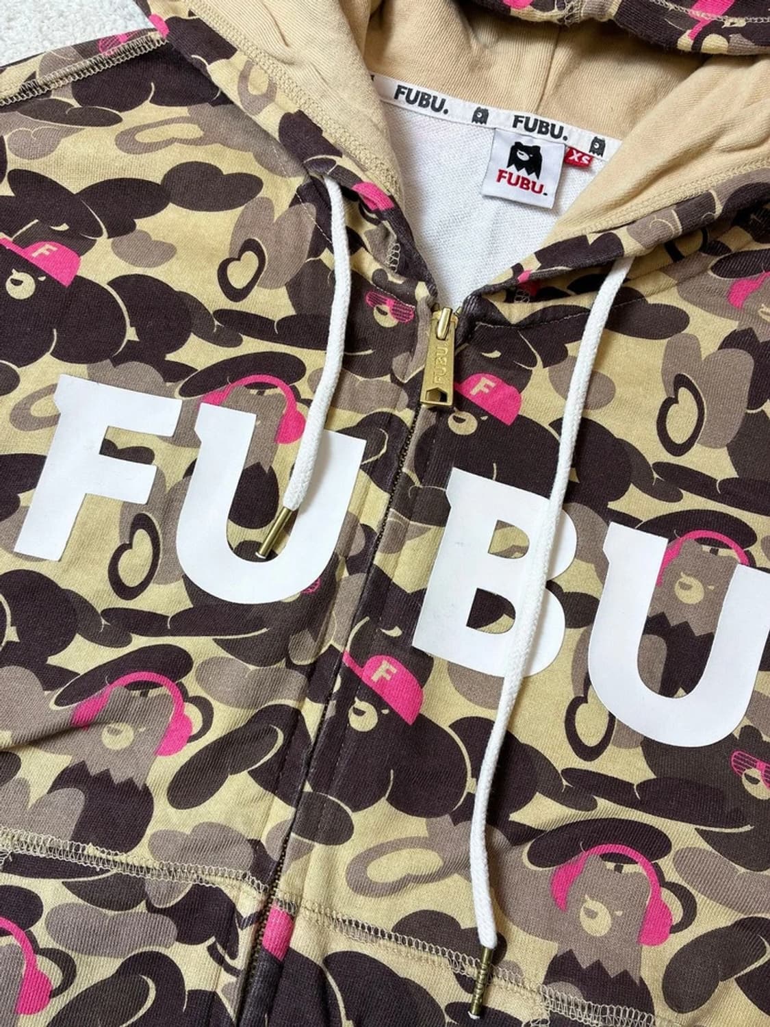 푸부 베이프 오마주 쿠마 카모 후드집업 PN7414 상품이미지3