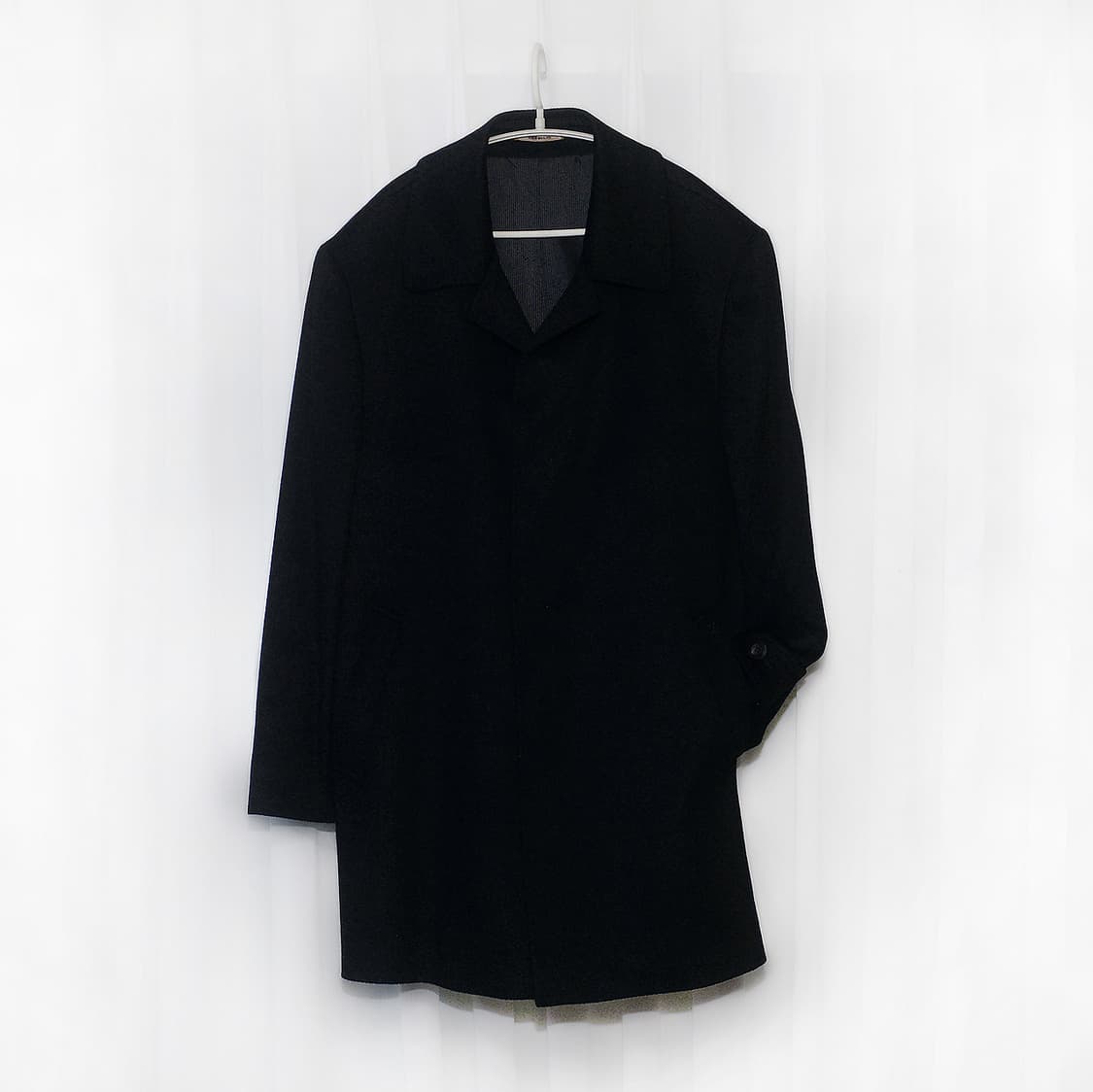 갤럭시 카디날 블랙 퓨어 캐시미어 맥코트 하프코트 (100 / 105+) 상품이미지1