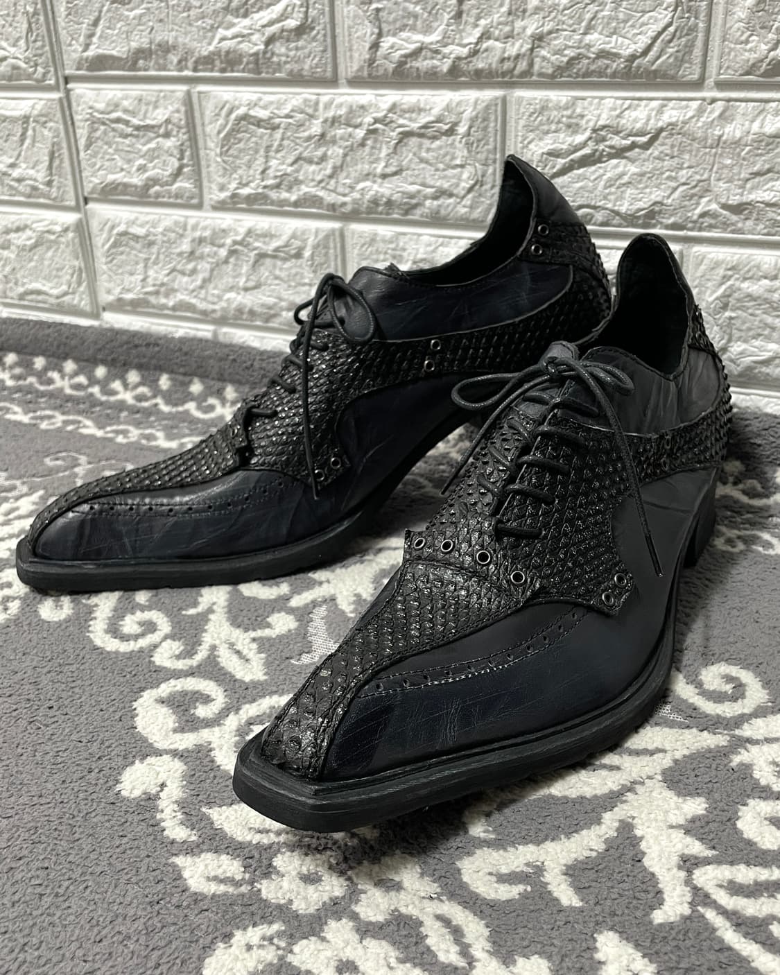 Boredom 00’s Python Leather Boots 상품이미지1