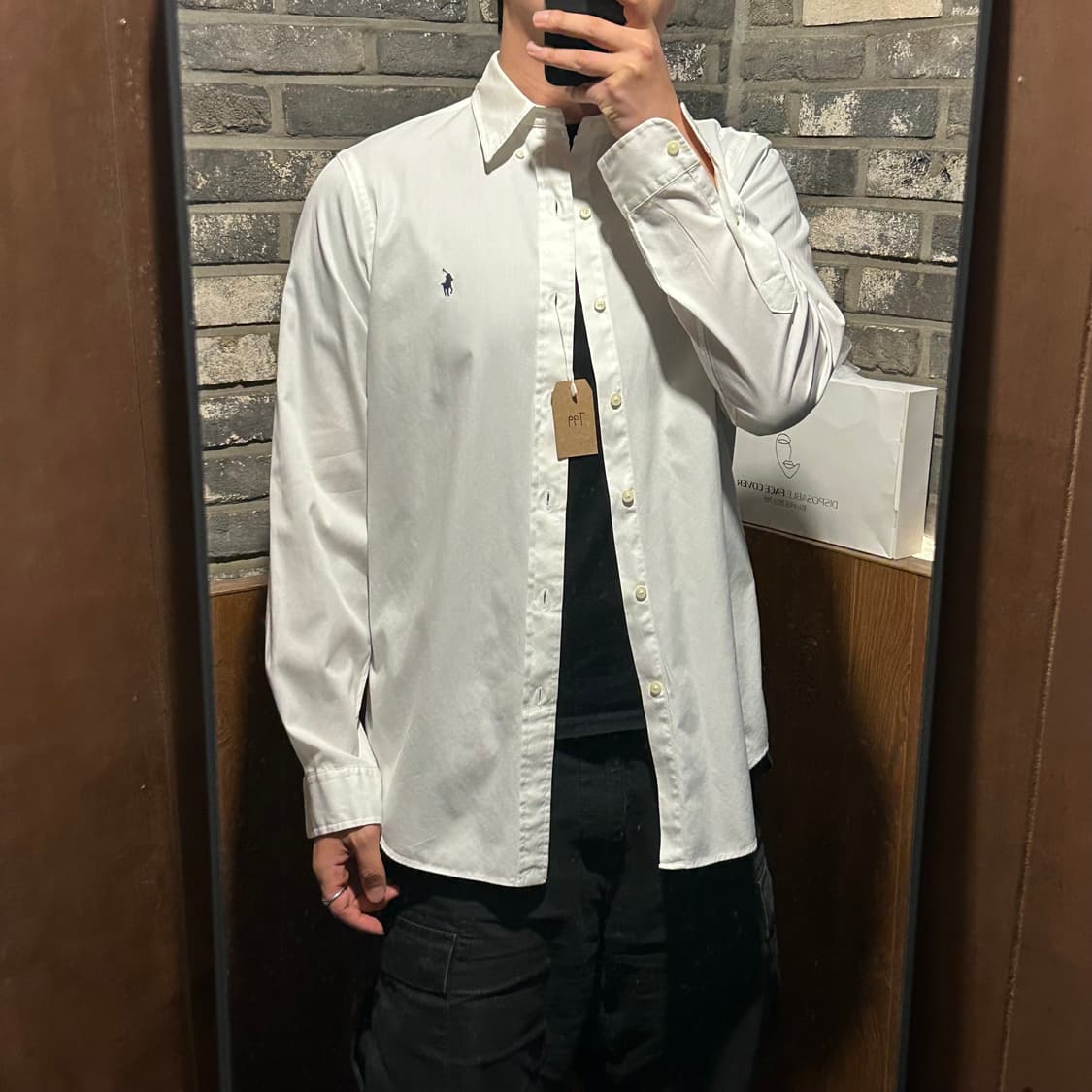 M) 폴로 랄프로렌 클래식핏 트윌 코튼 셔츠 큐알탭 신형 T99 상품이미지9