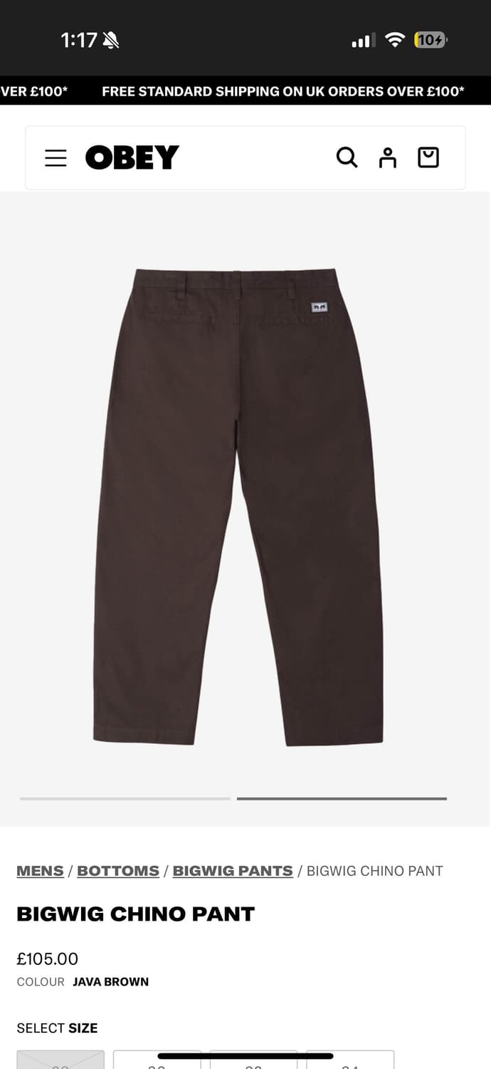 오베이 빅위그 치노팬츠 32 상품이미지2