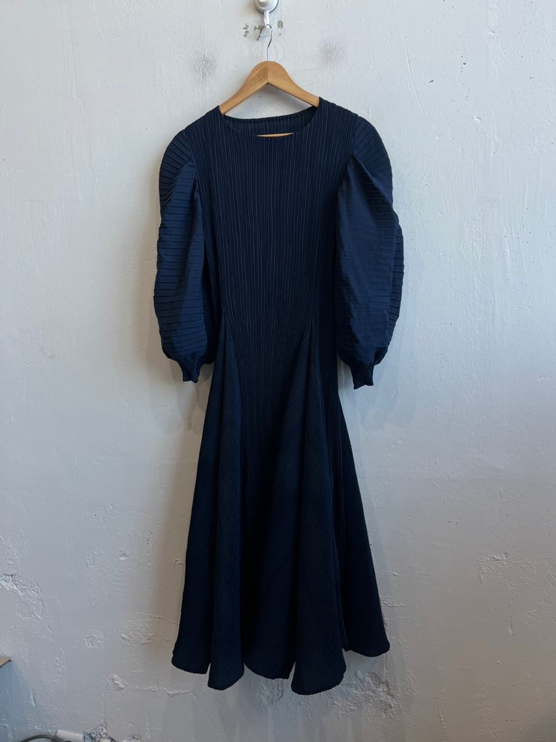 ebony JPN 플리츠 퍼프 원피스 드레스 상품이미지1