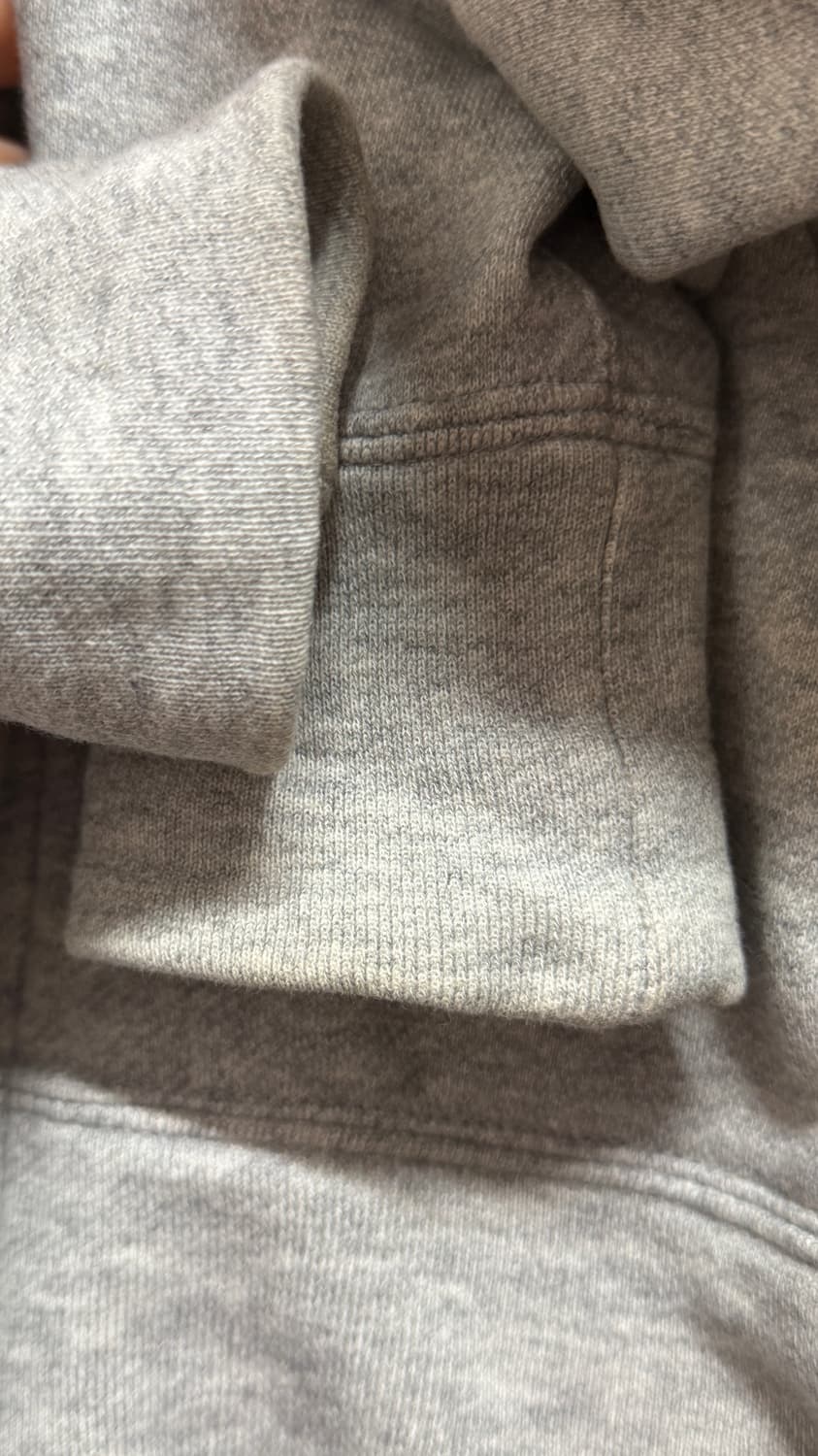 꼼데가르송 레드와펜 여성 후드집업 연그레이 백프린트5하트로고코튼슬리브회색 상품이미지8