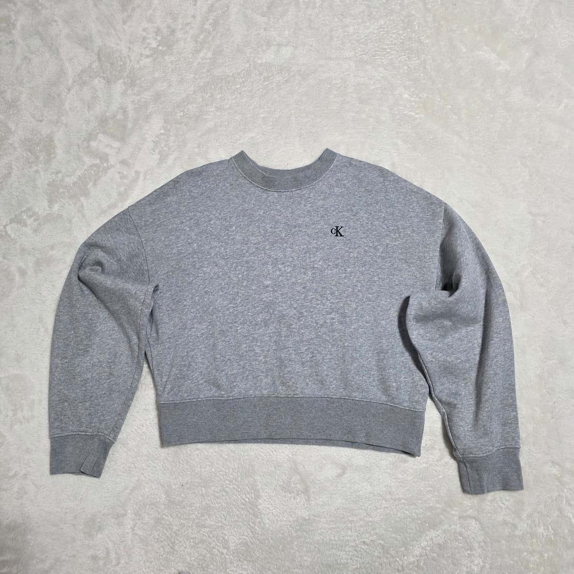 (XS)여성 캘빈클라인 CK 로고 맨투맨 그레이 상품이미지1