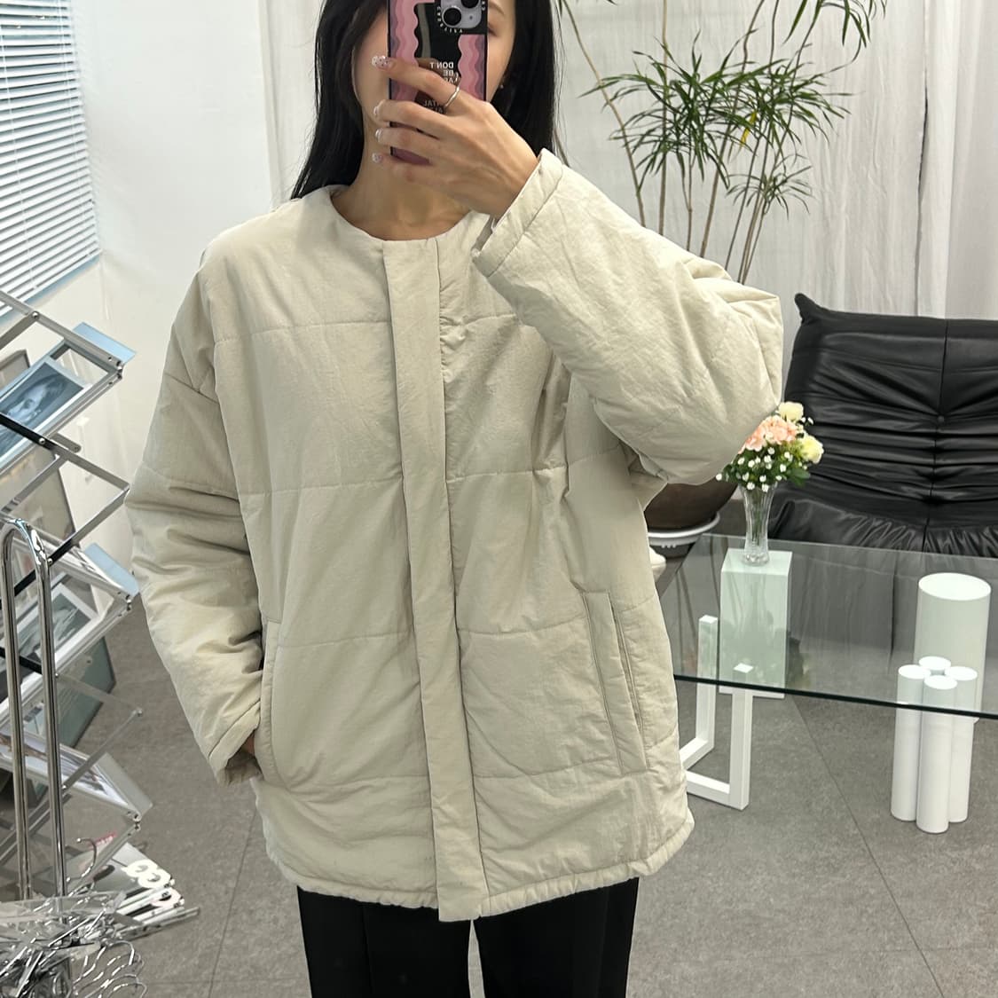 SEASON REASON 퀄팅 라운드 패딩 상품이미지2