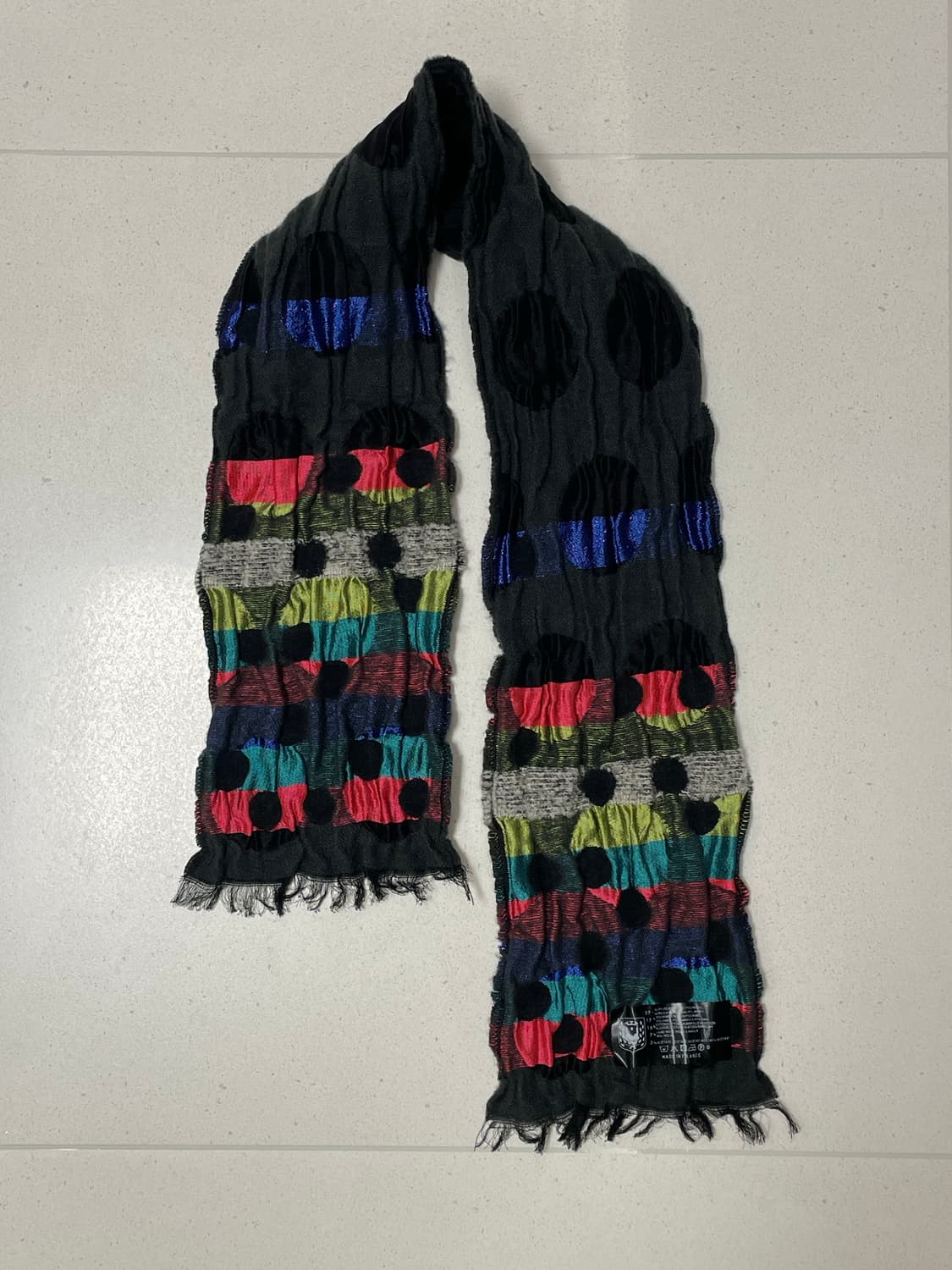 컬러 도트 플리츠 스카프 상품이미지4