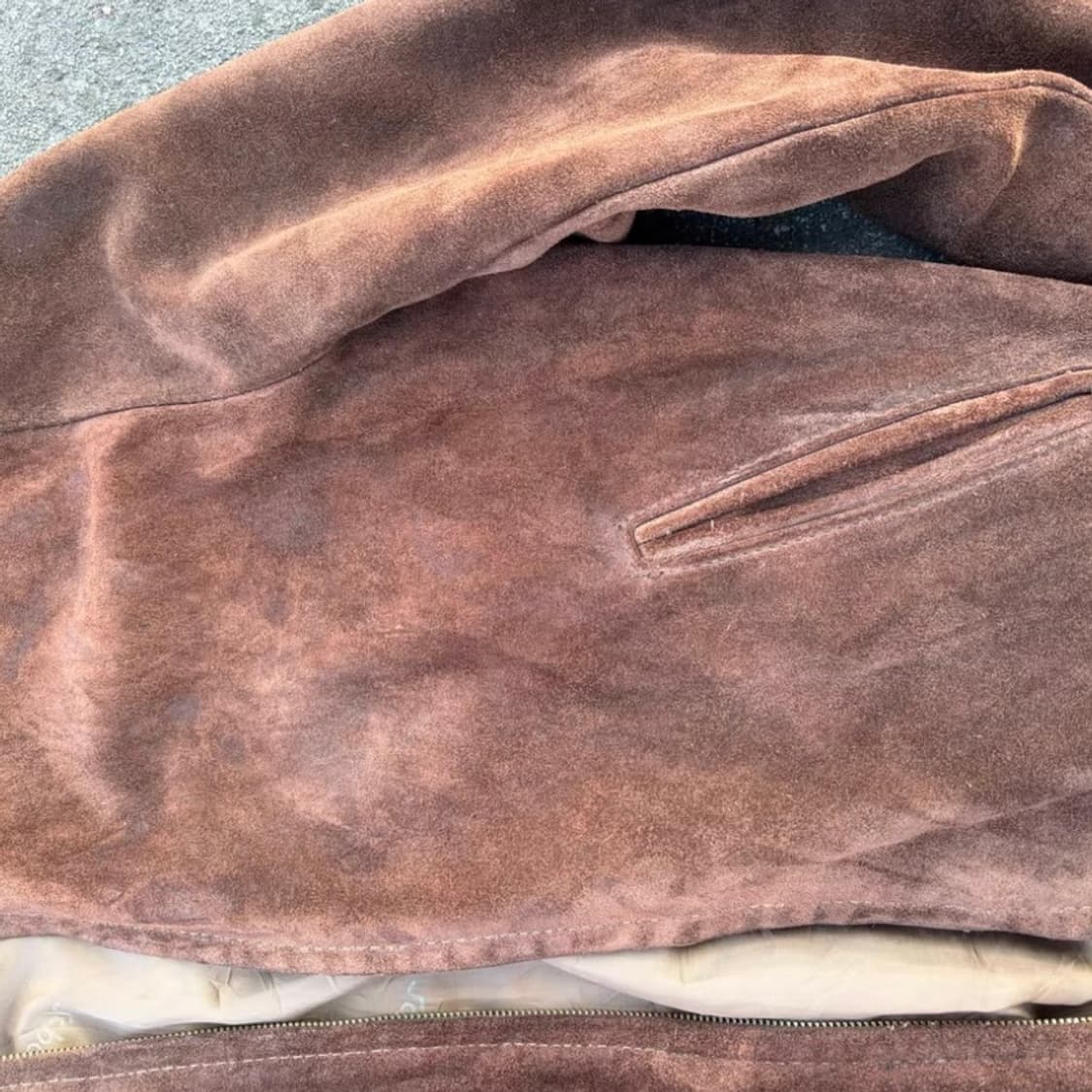 [Schott NYC] USA 빈티지 스웨이드 브라운 레더 자켓 상품이미지4