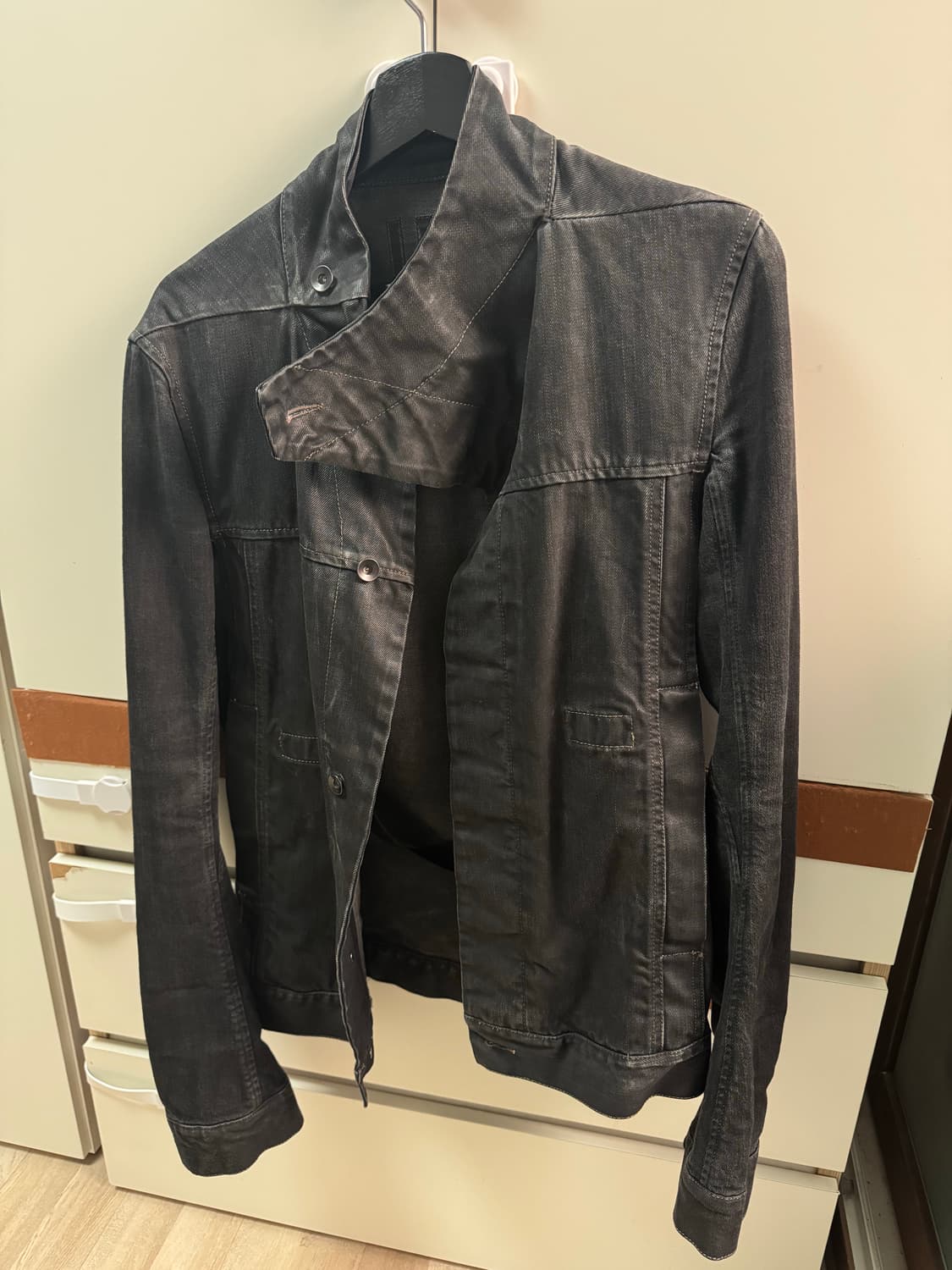 릭오웬스 사선 데님 자켓 m 상품이미지1
