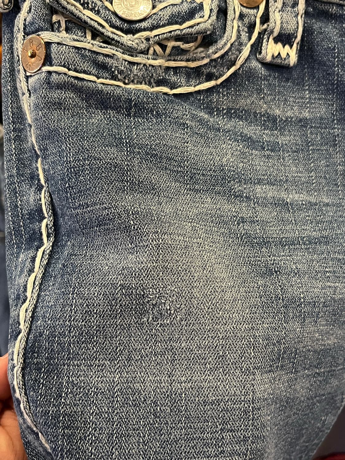 트루릴리젼 빌리 슈퍼 티 중청 스티치 부츠컷 데님팬츠 26 상품이미지7