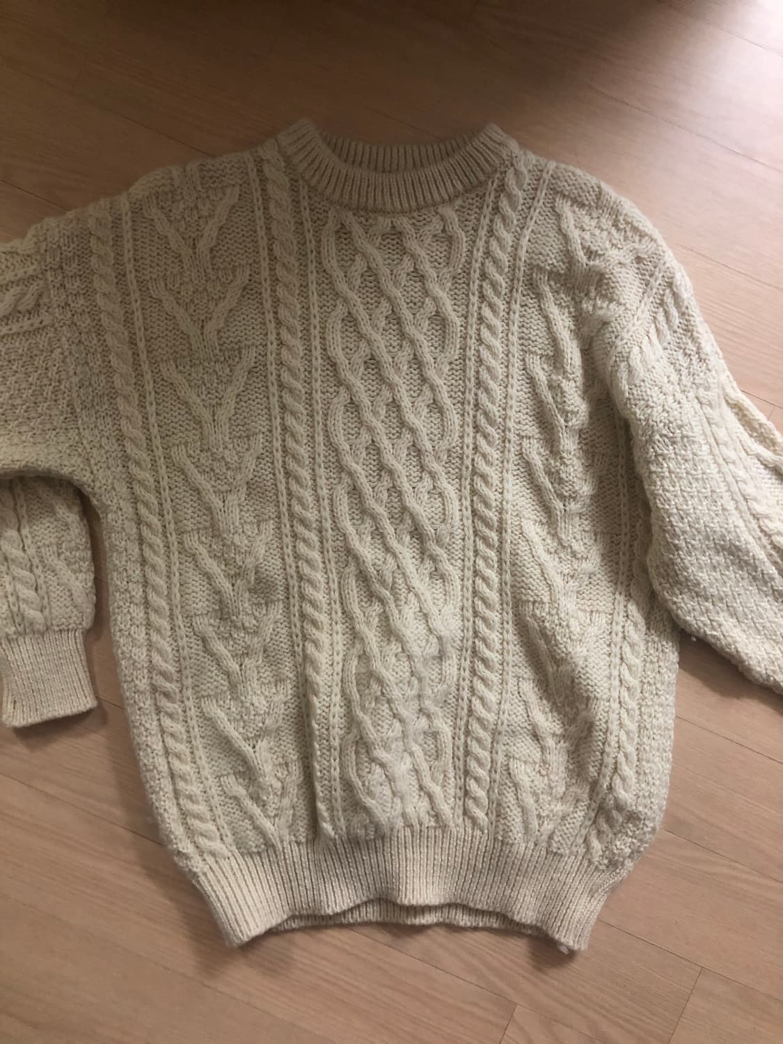 꽈배기 니트 크림 상품이미지2