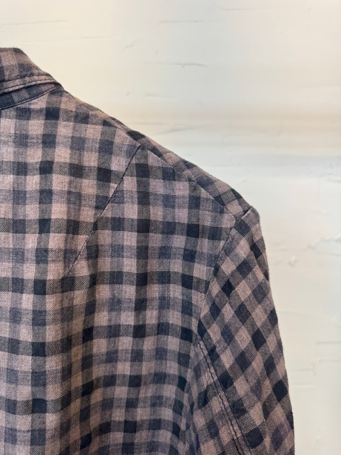 PLST 체크 린넨 자켓 상품이미지4