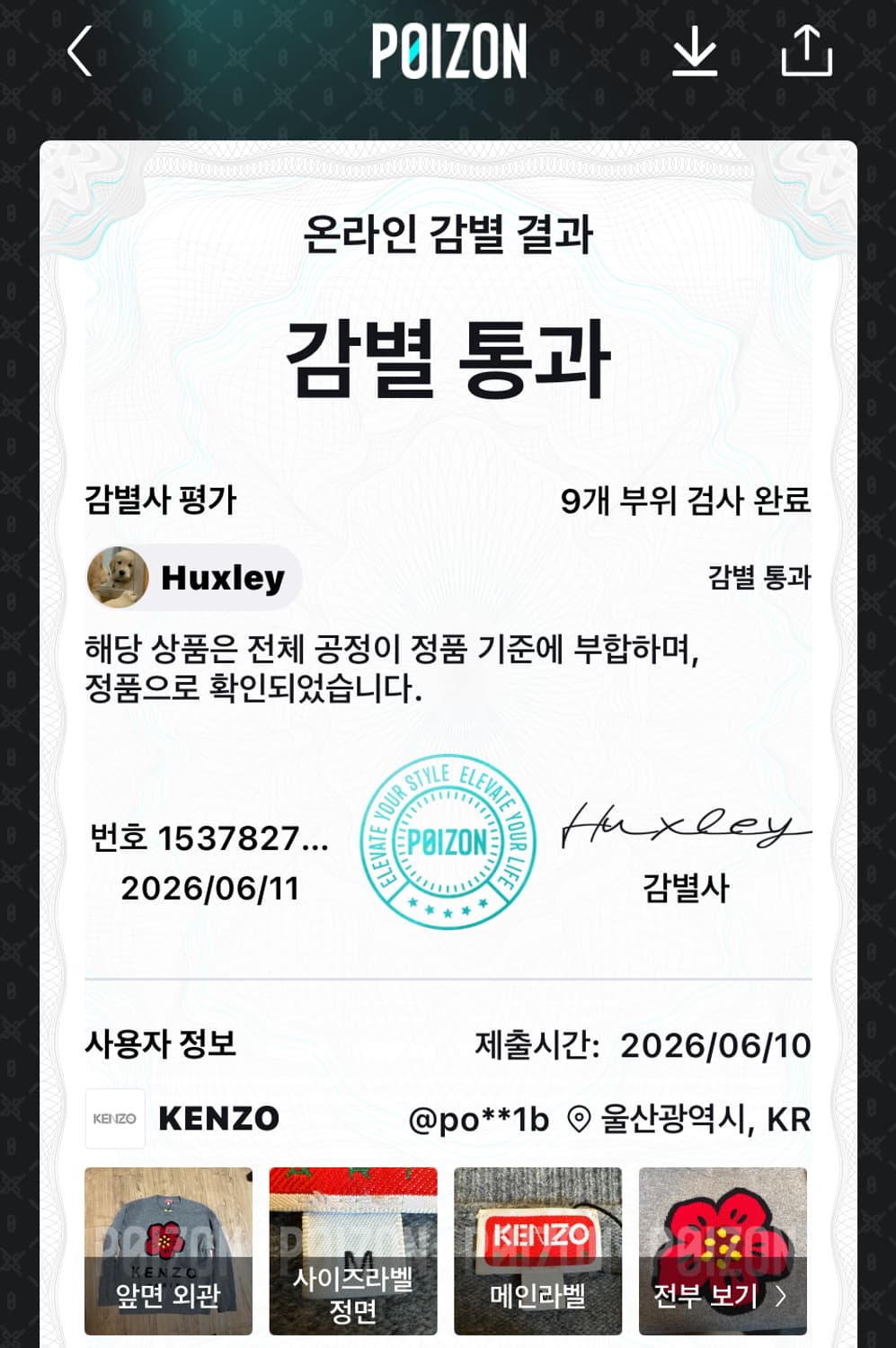 (M)겐조 보케 플라워 메리노 울 점퍼 미스티 그레이 상품이미지6