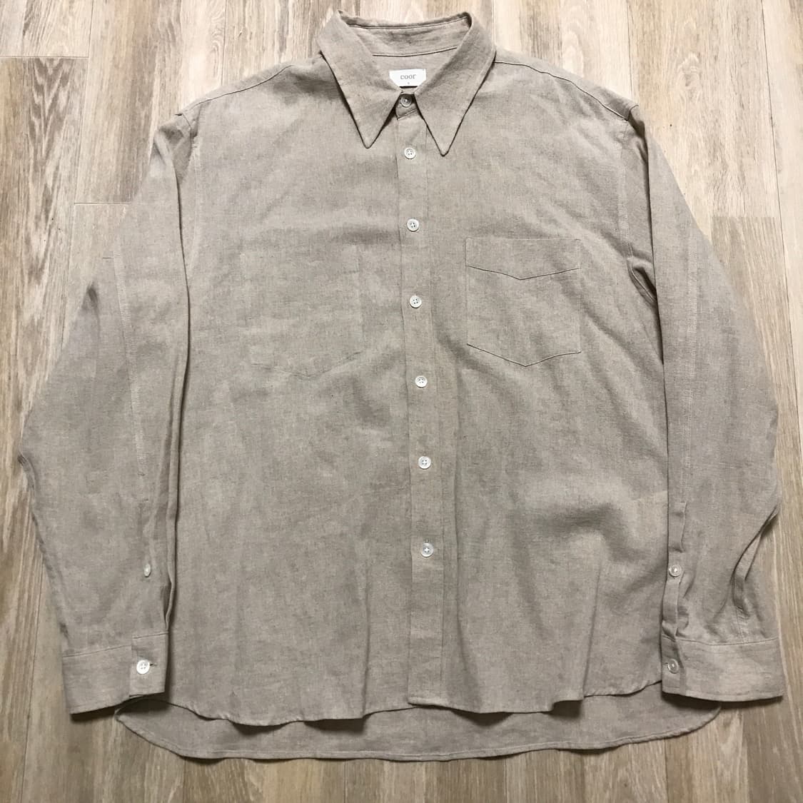 COOR 쿠어 세미 오버핏 린넨 셔츠 S사이즈 상품이미지5