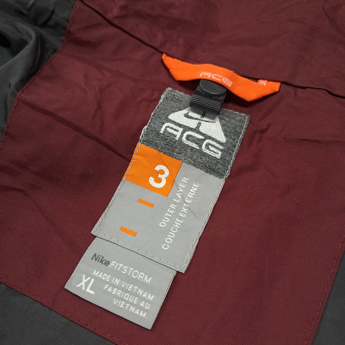 CL655 XL 나이키 ACG 00s 버건디 바람막이 자켓 점퍼 상품이미지6