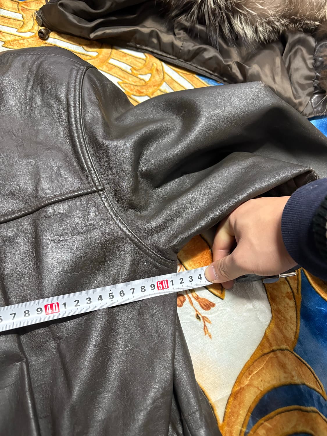 FAX 빈티지 쉽스킨 양가죽 롱자켓 상품이미지8