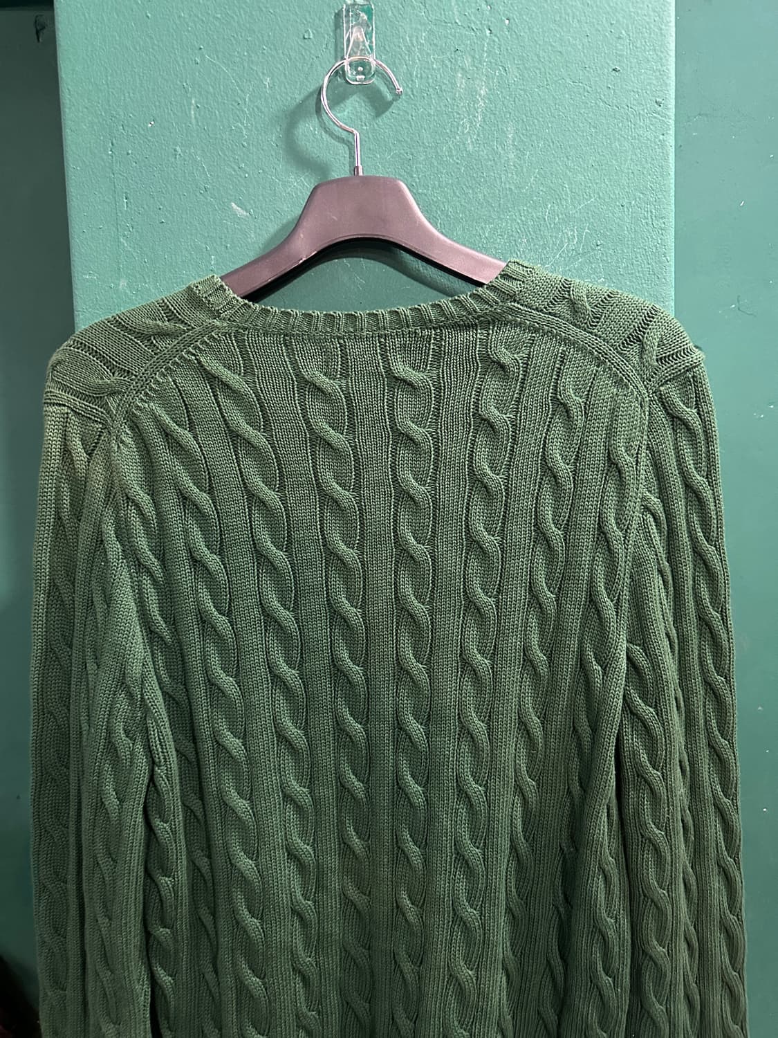 폴로 꽈베기니트 그린M 상품이미지2