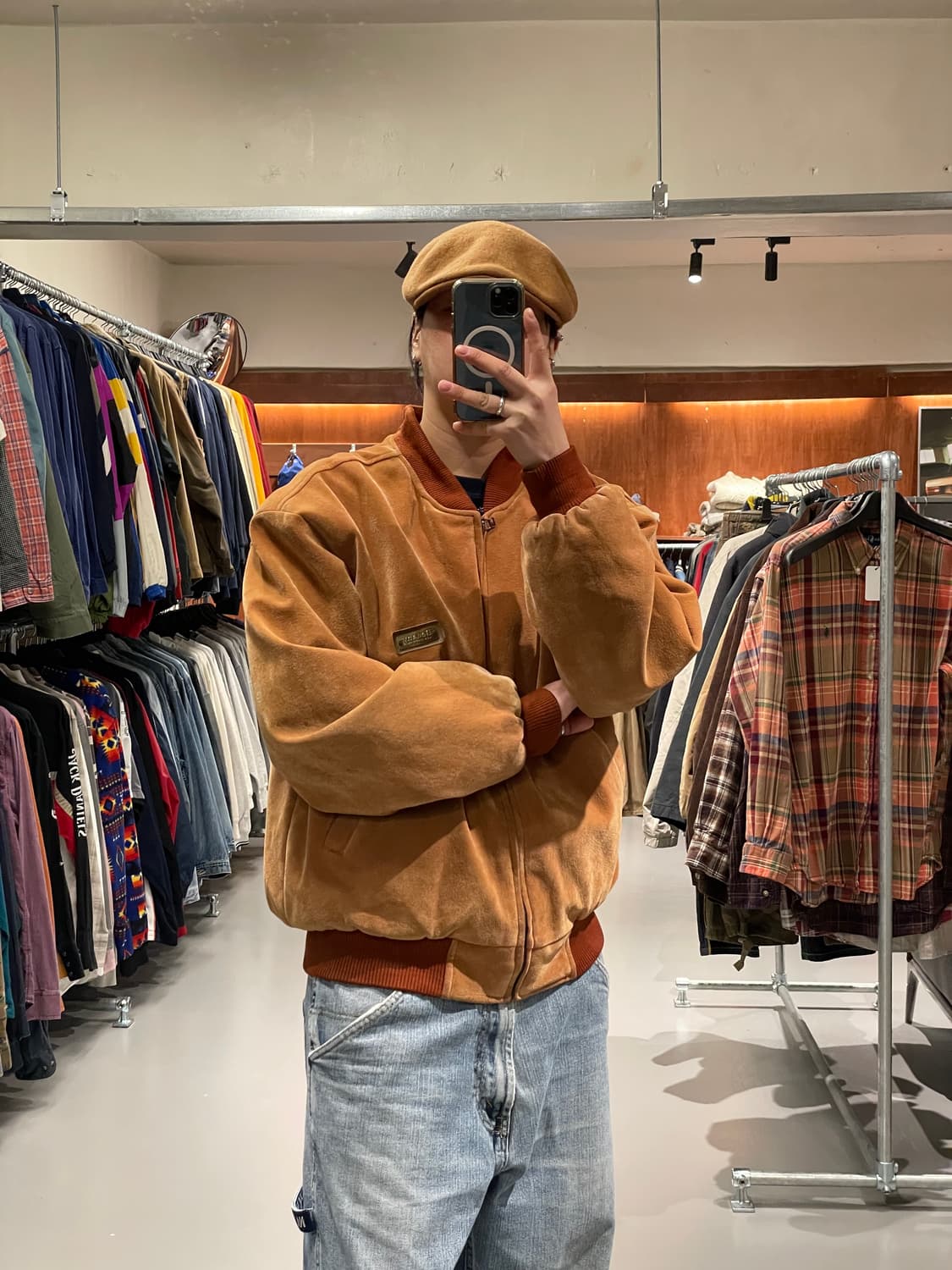 90’s 빈티지 봄버 스웨이드 자켓   상품이미지2