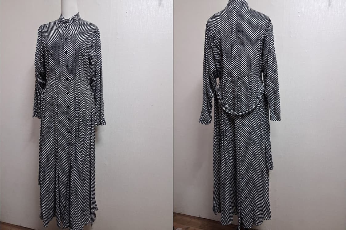일본빈티지 에이치앤엠  H&M 도트 롱원피스 55  상품이미지3