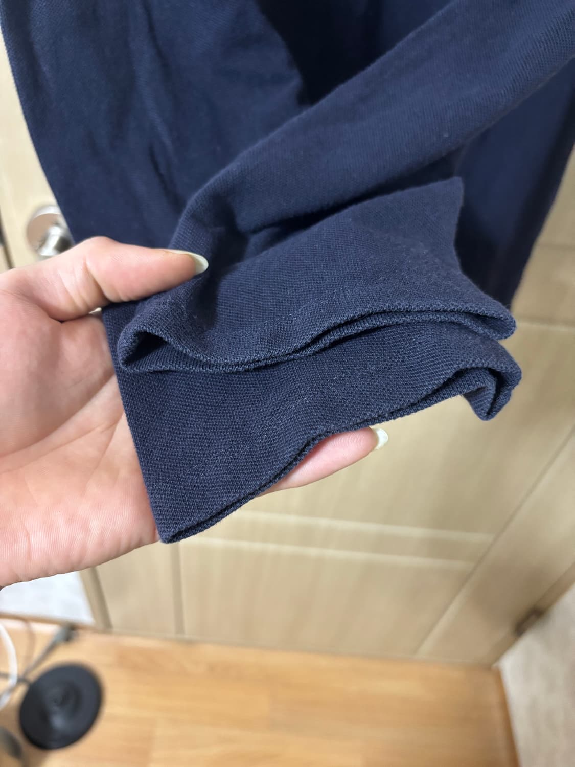 버버리 네이비 긴팔 폴로티 상품이미지6