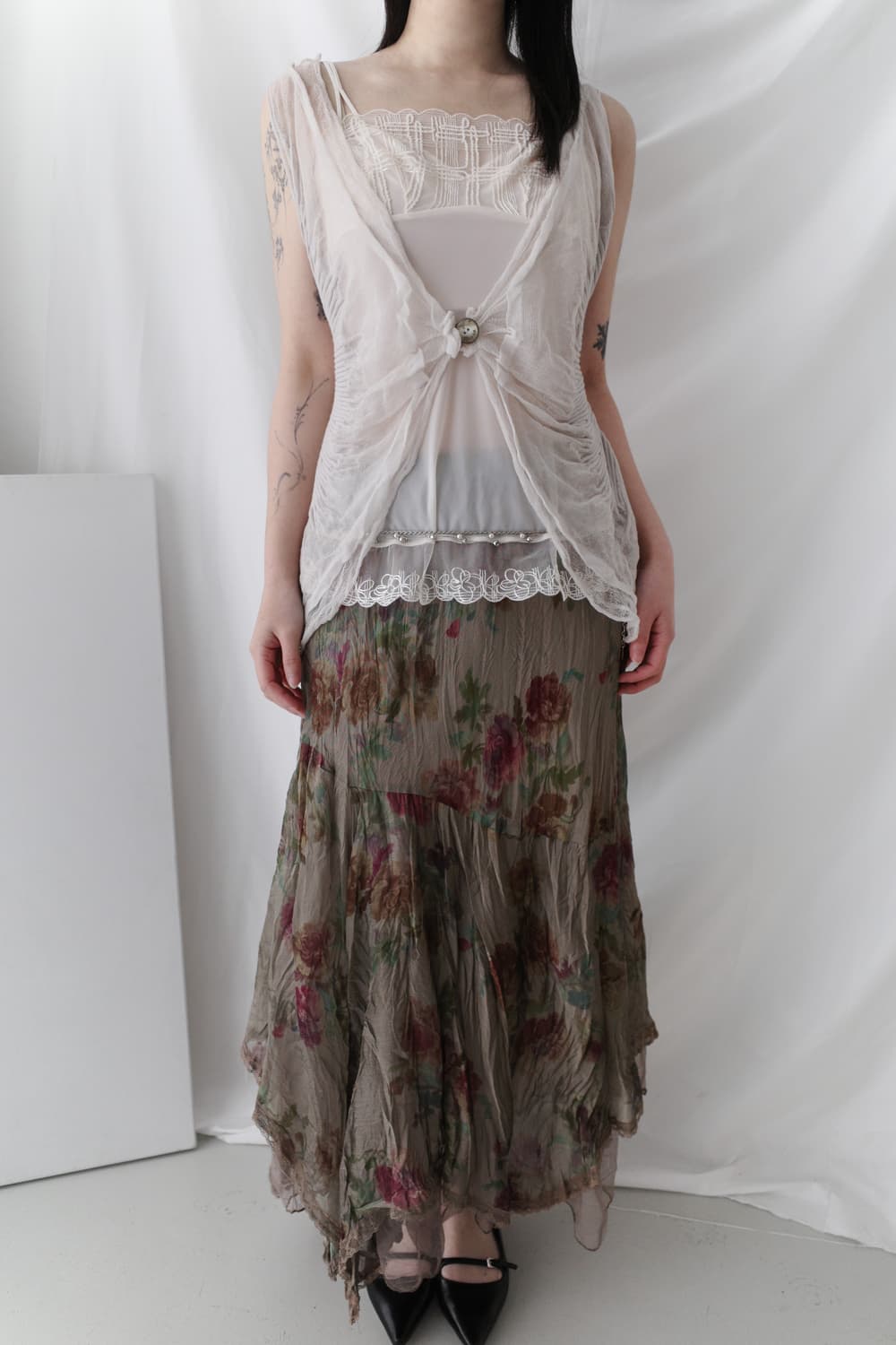 butterfly see-through sleeveless (set)  상품이미지8