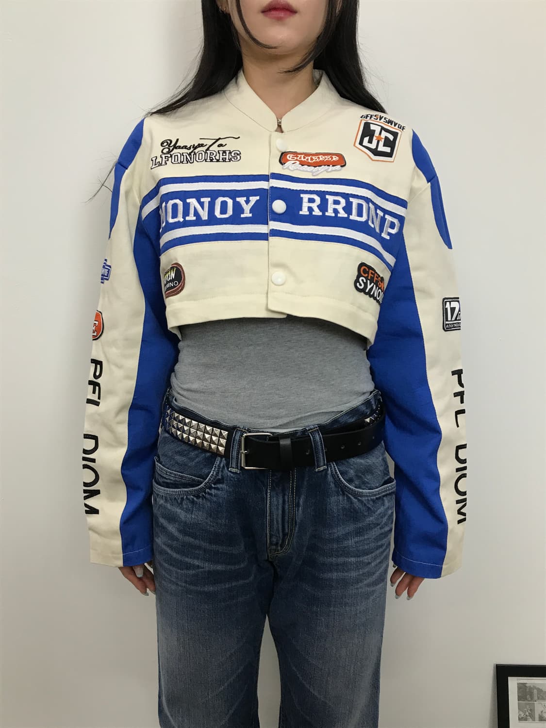 Vintage Racing Style Cropped Jacket 상품이미지2