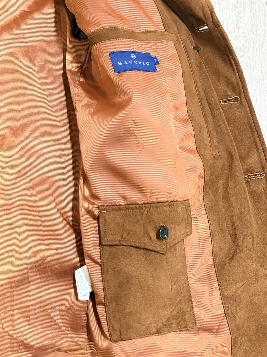 MACCHIO 빈티지 브라운 스웨이드 자켓 상품이미지4