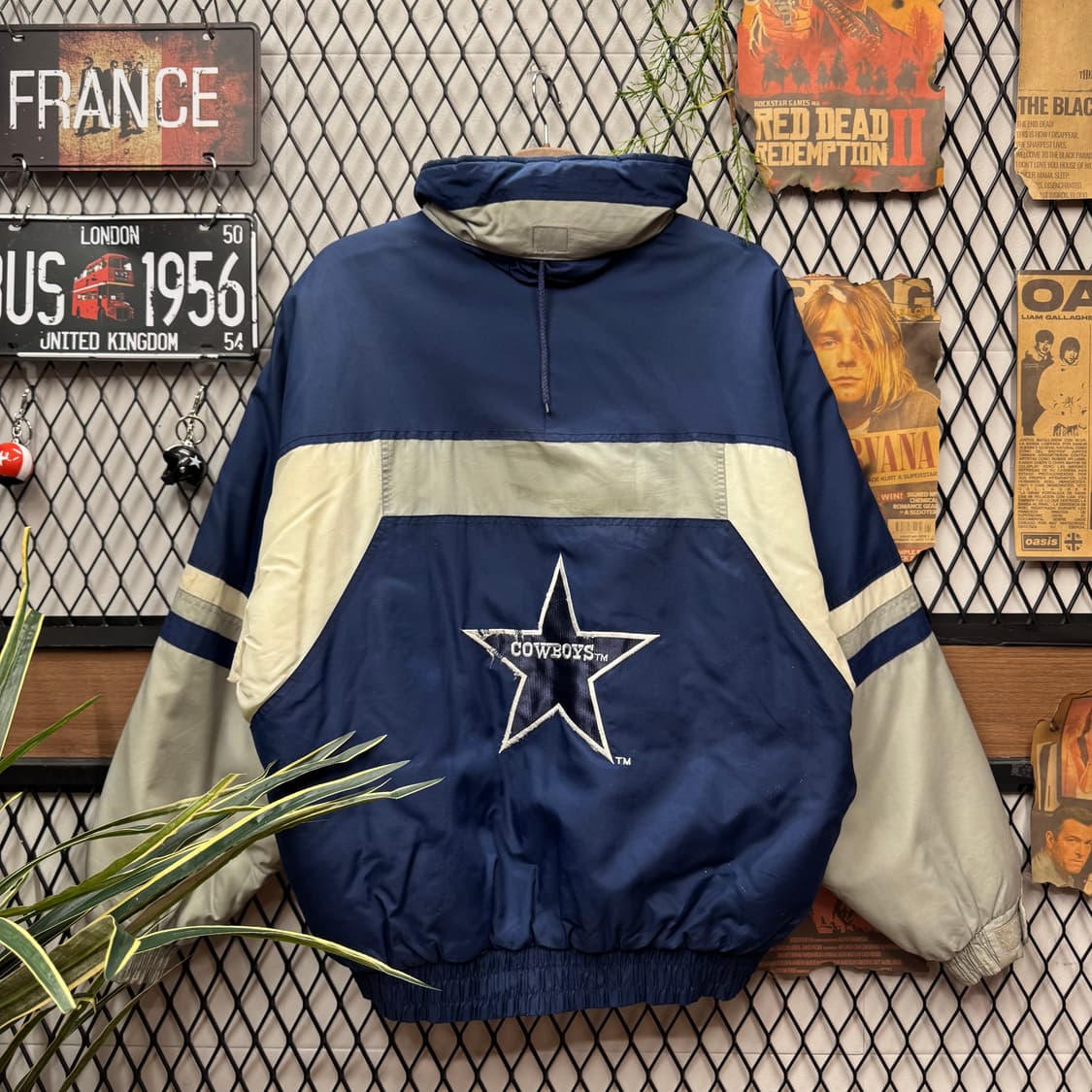 90s NFL X Dallas Cowboys 점퍼 빅로고 포인트 블루 상품이미지2