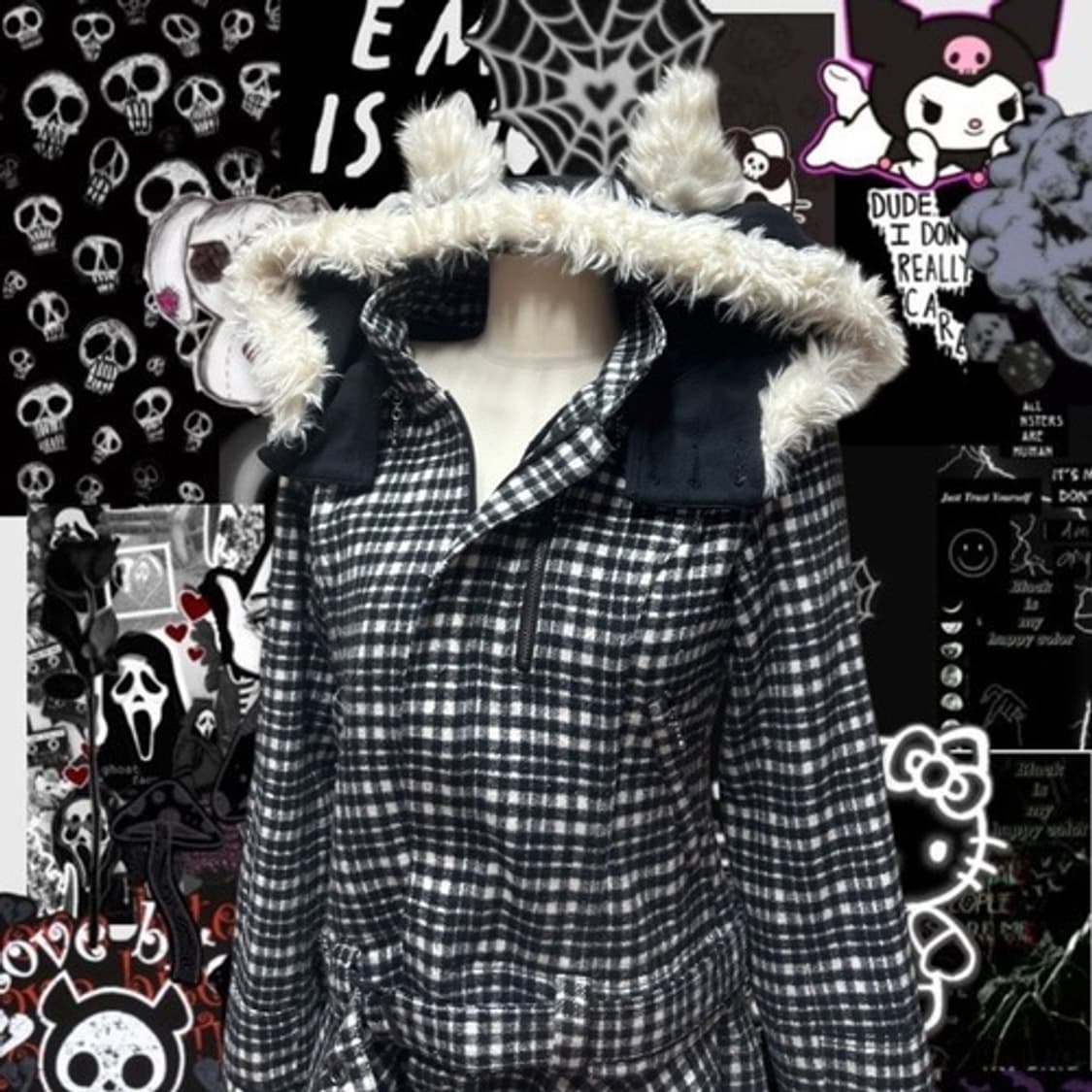 Algonquins fur ear check 2way coat & jk  상품이미지6