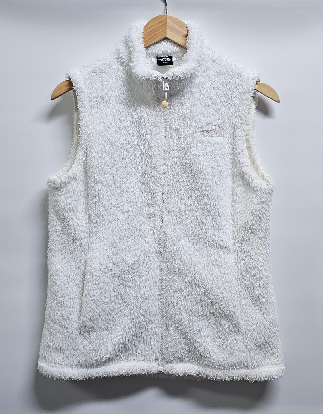 노스페이스 화이트 뽀글이 플리스 조끼M 상품이미지1