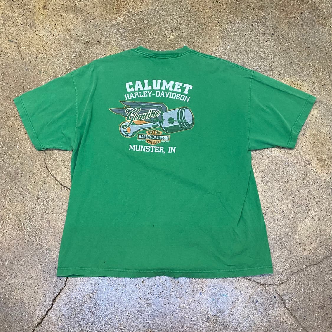 미국 빈티지 할리데이비슨 해골 스컬 포인트 반팔티 티셔츠 상품이미지5