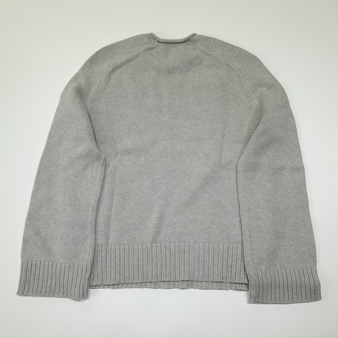 CL359 S 폴로 코튼 래글런 롤링엣지 아이스그레이 니트 스웨터 상품이미지7