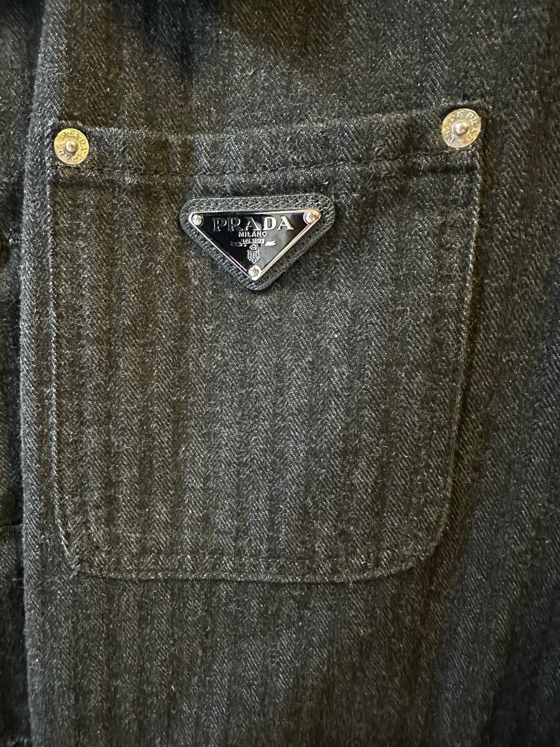 프라다 쉐브론 데님 자켓 M 상품이미지2