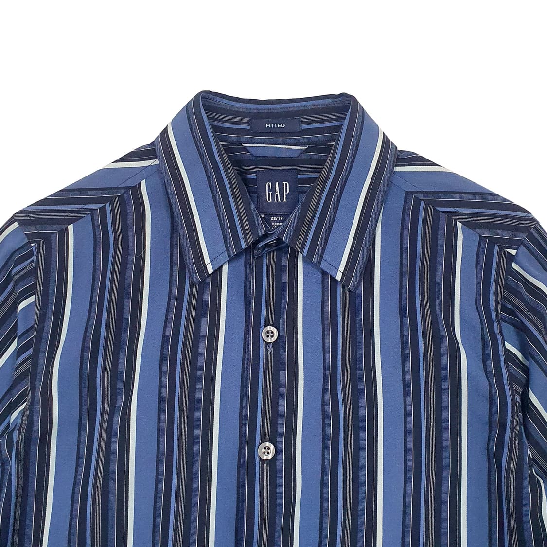 GAP 스트라이프 코튼 셔츠 블루(xs) 상품이미지4