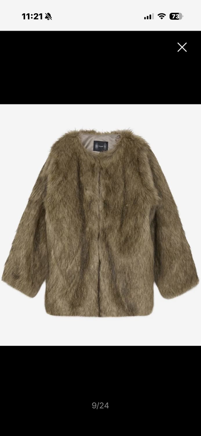 서지수 플레어업 퍼자켓 브라운 롱버전 코이세이오 시눈 상품이미지2