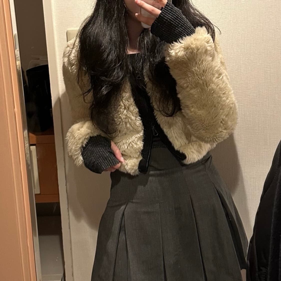 자라 빈티지 퍼자켓 크롭리폼 상품이미지1